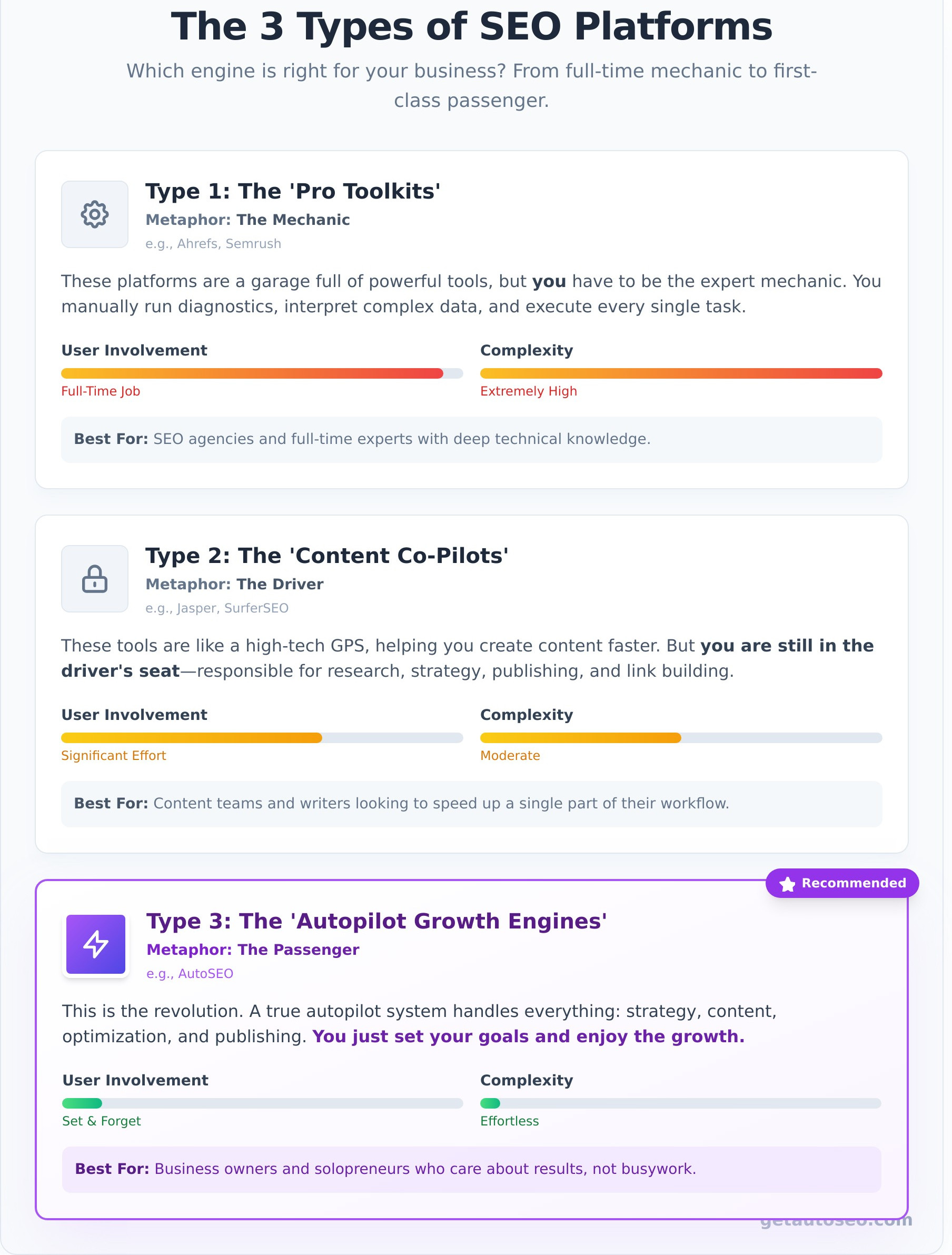 Stop Manual Work: Why You Need an SEO Automation Platform - Infographic