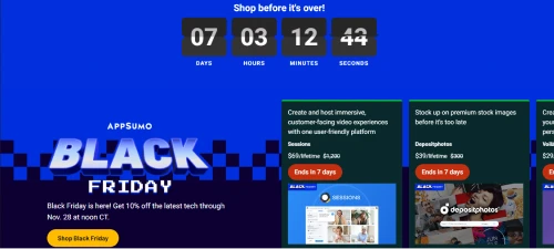 AppSumo Black Friday Deals website screenshot
