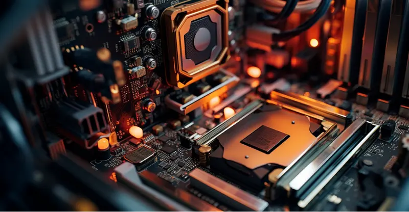 Image of a CPU demonstrating the technical core for AI images