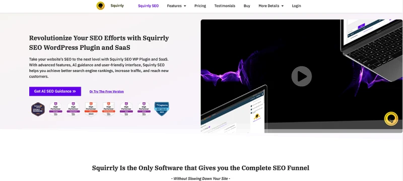 WordPress SEO Plug-ins Squirlly Website
