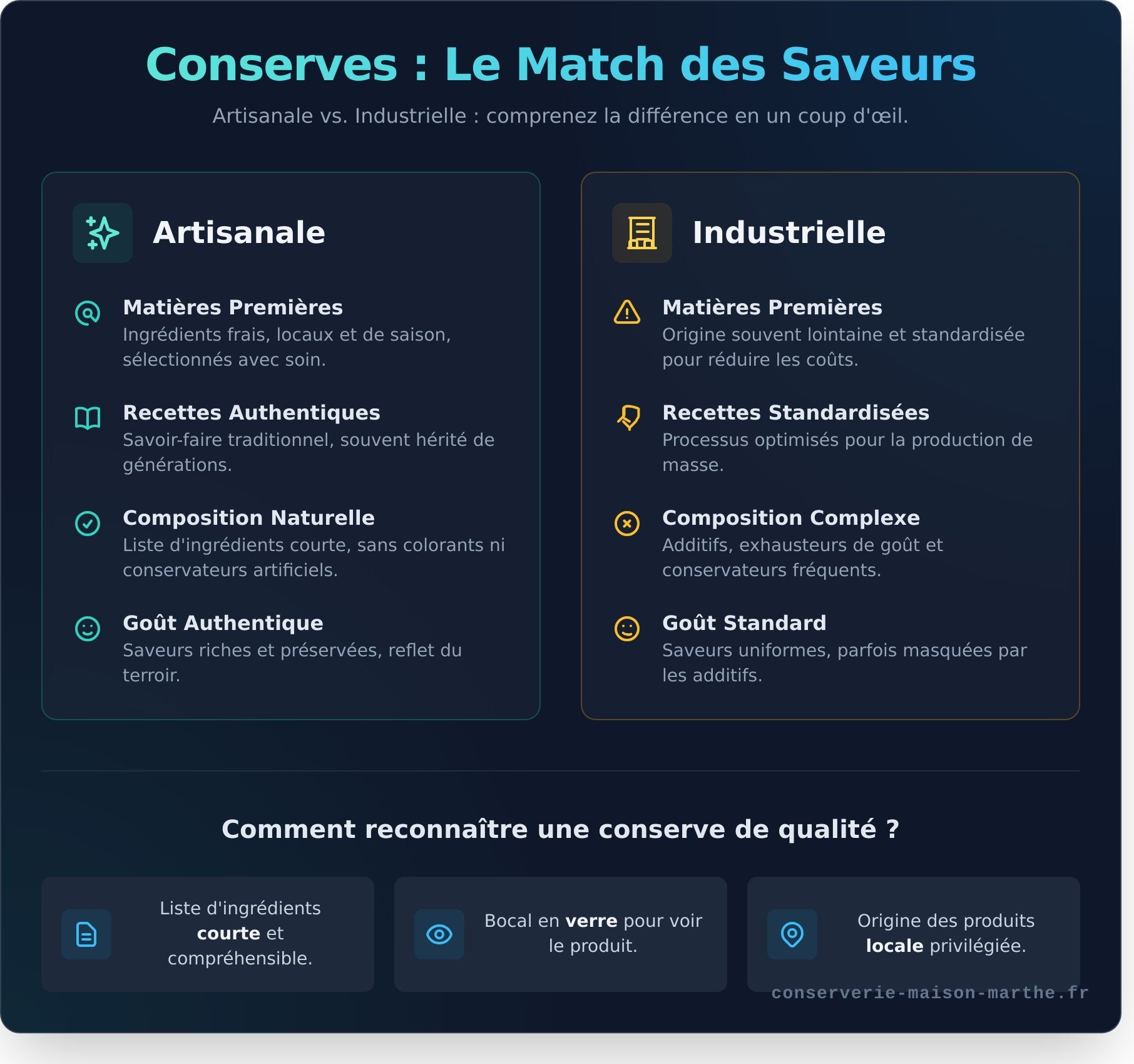 Conserves infographic - visual guide