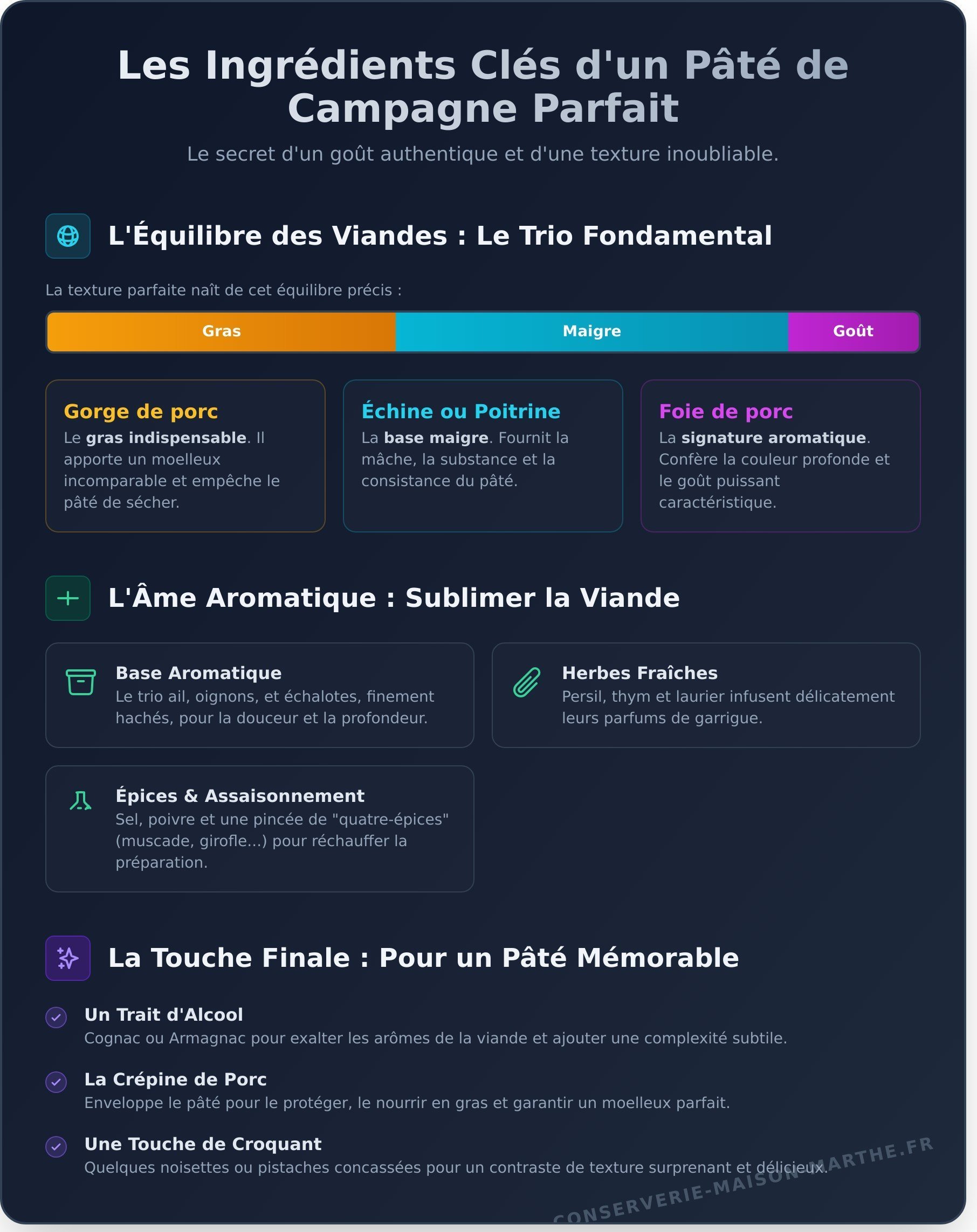 Pâté de campagne infographic - visual guide