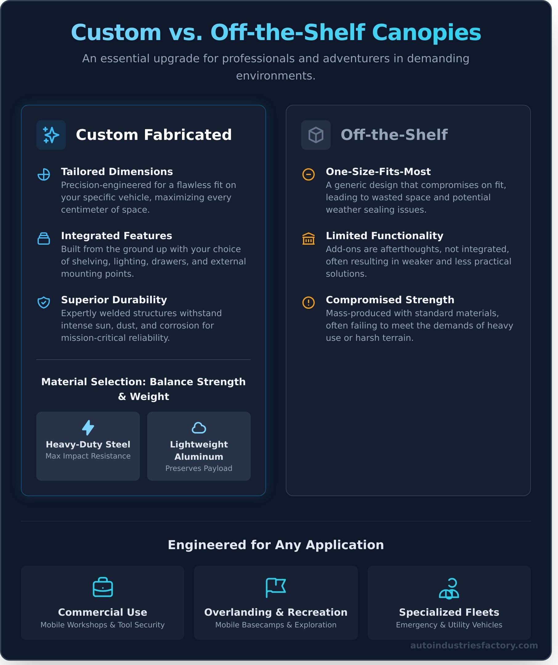 Custom metal canopies