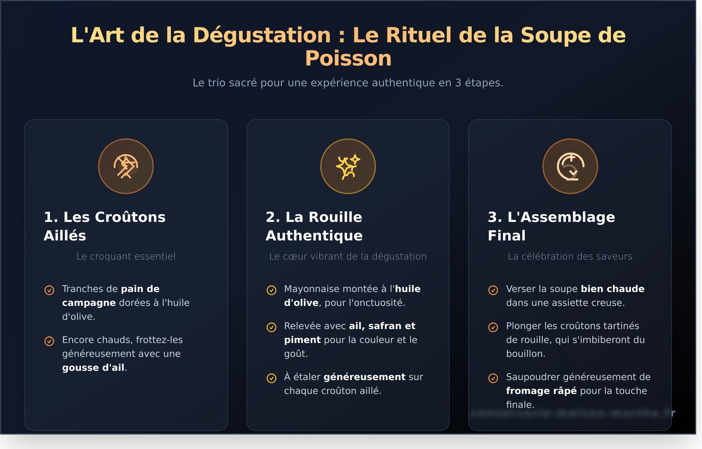 Soupe de poisson de roche infographic - visual guide