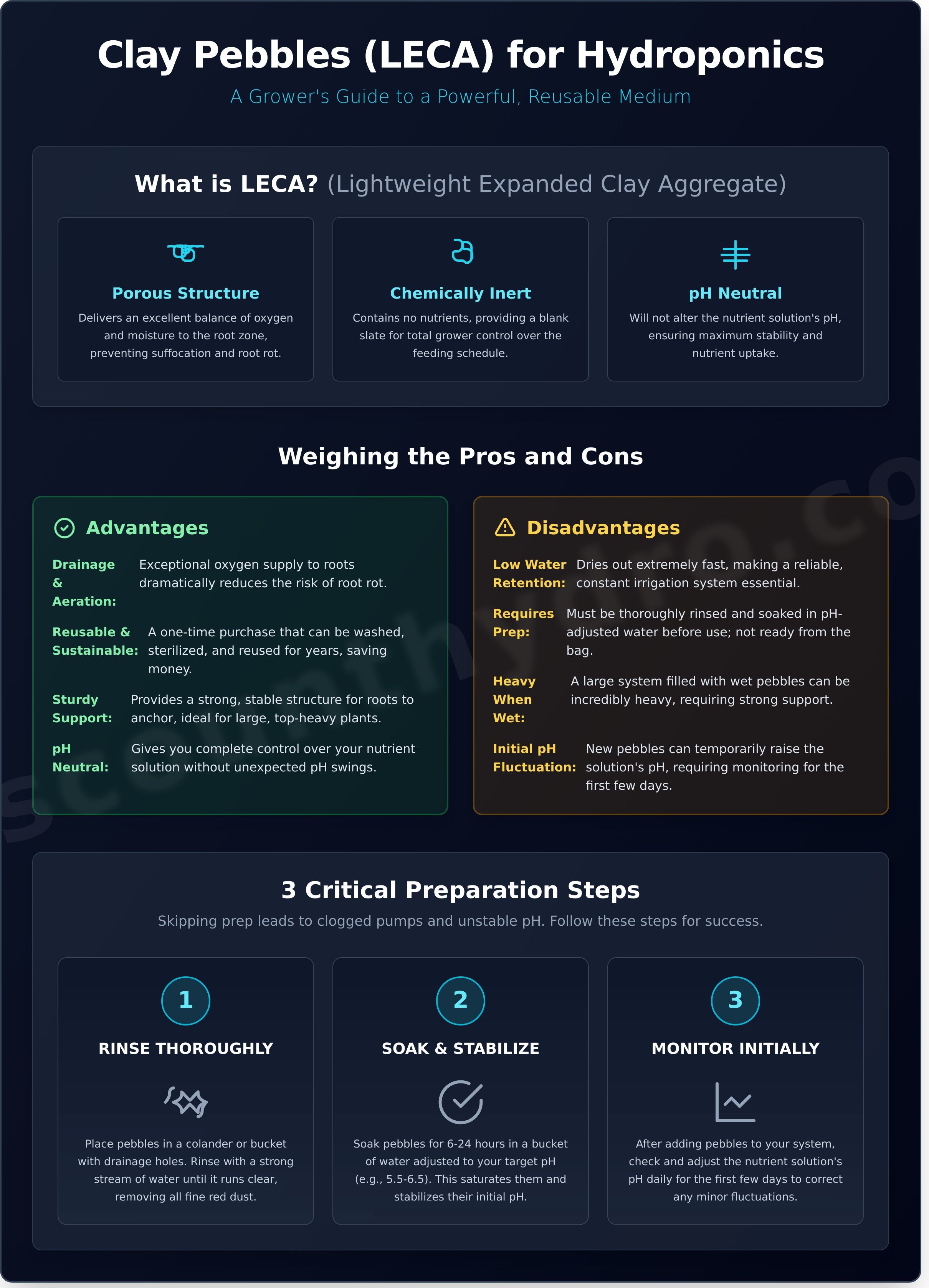 Claypebbles infographic - visual guide