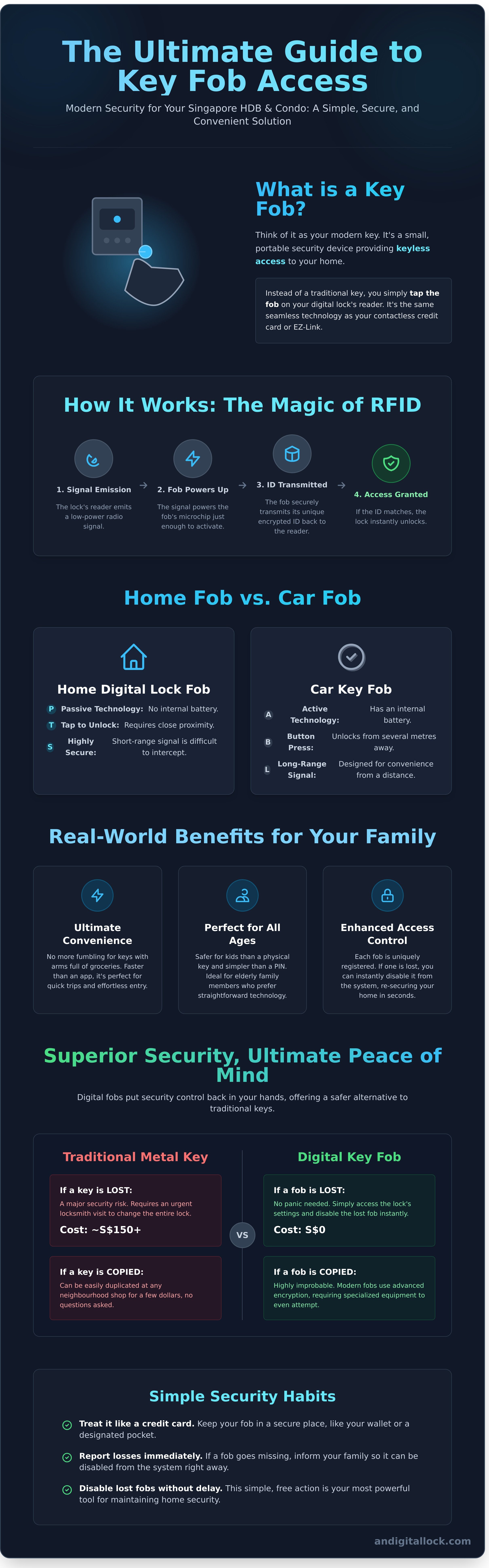 Key fob infographic - visual guide