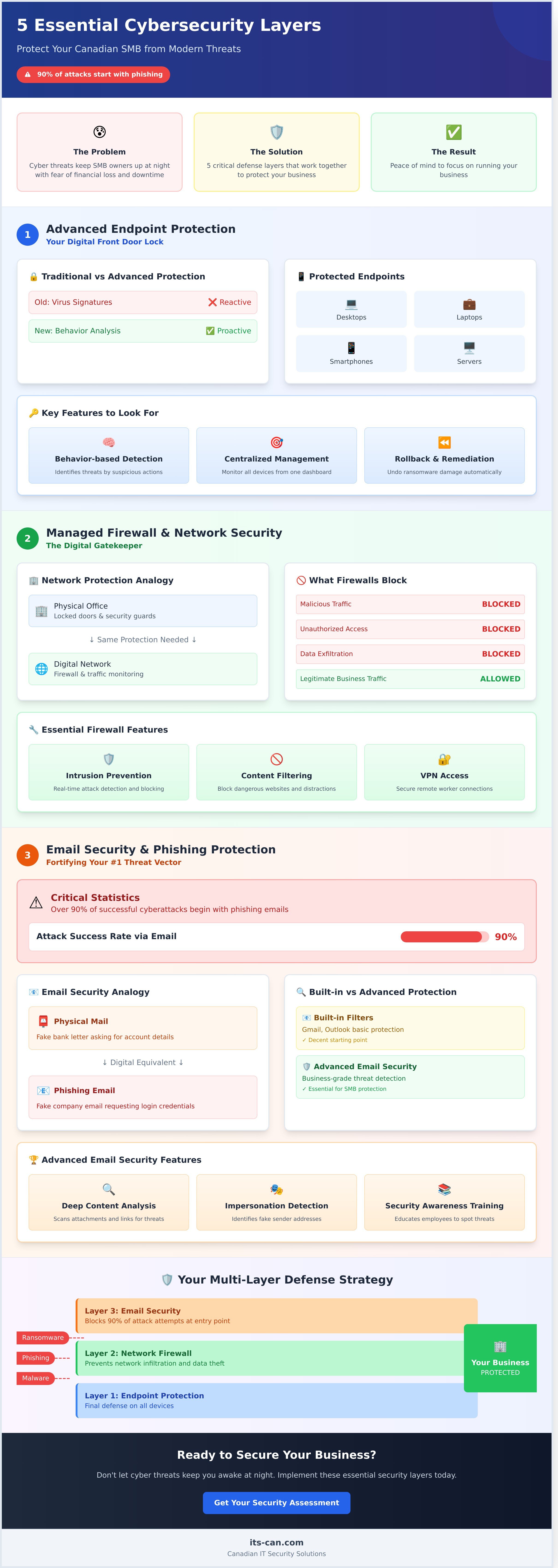 Cybersecurity solutions infographic - visual guide