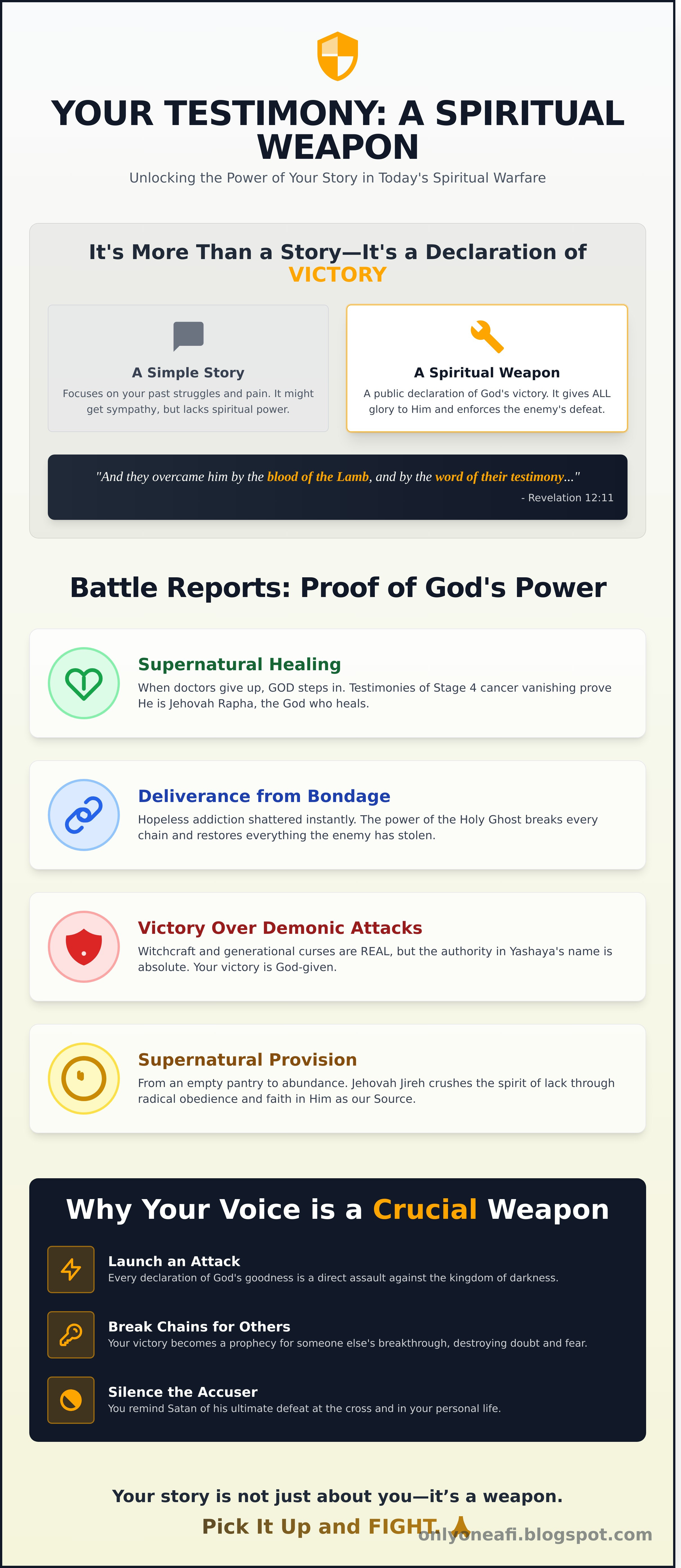 Christian testimonies of faith infographic - visual guide