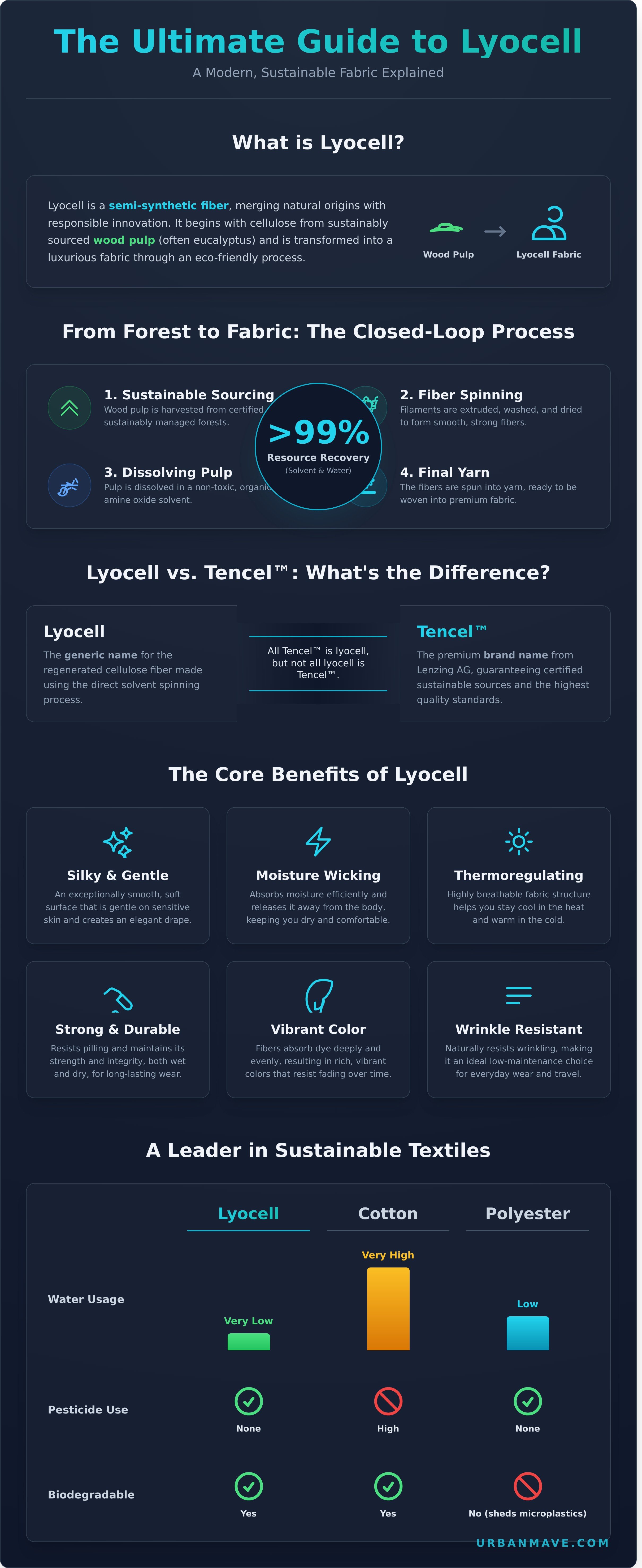 Lyocell infographic - visual guide