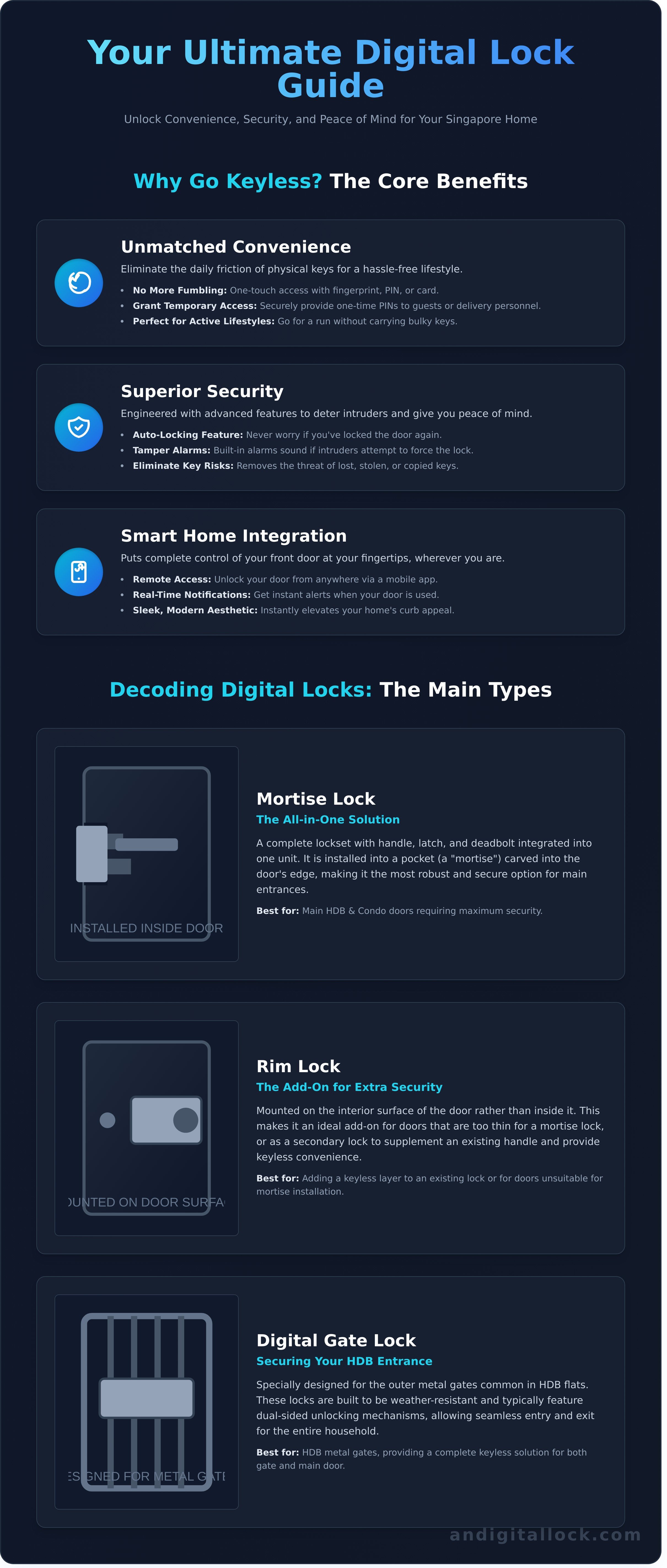 Digital lock singapore infographic - visual guide
