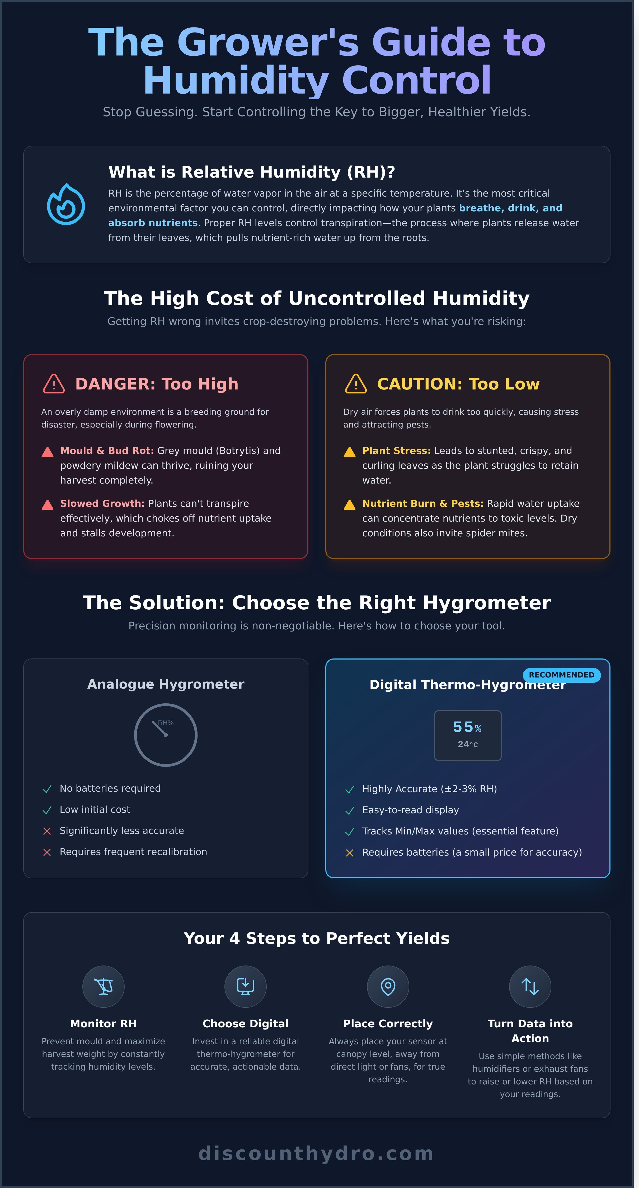Hygrometer infographic - visual guide