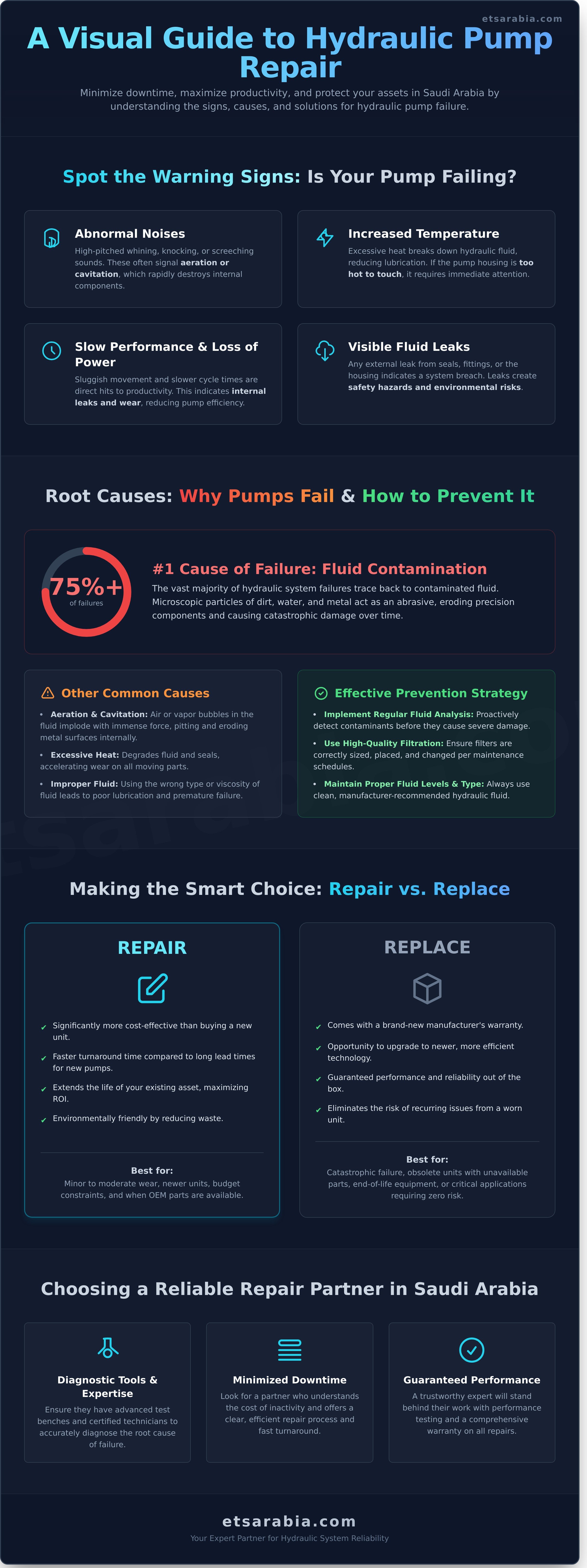 Hydraulic pump repair