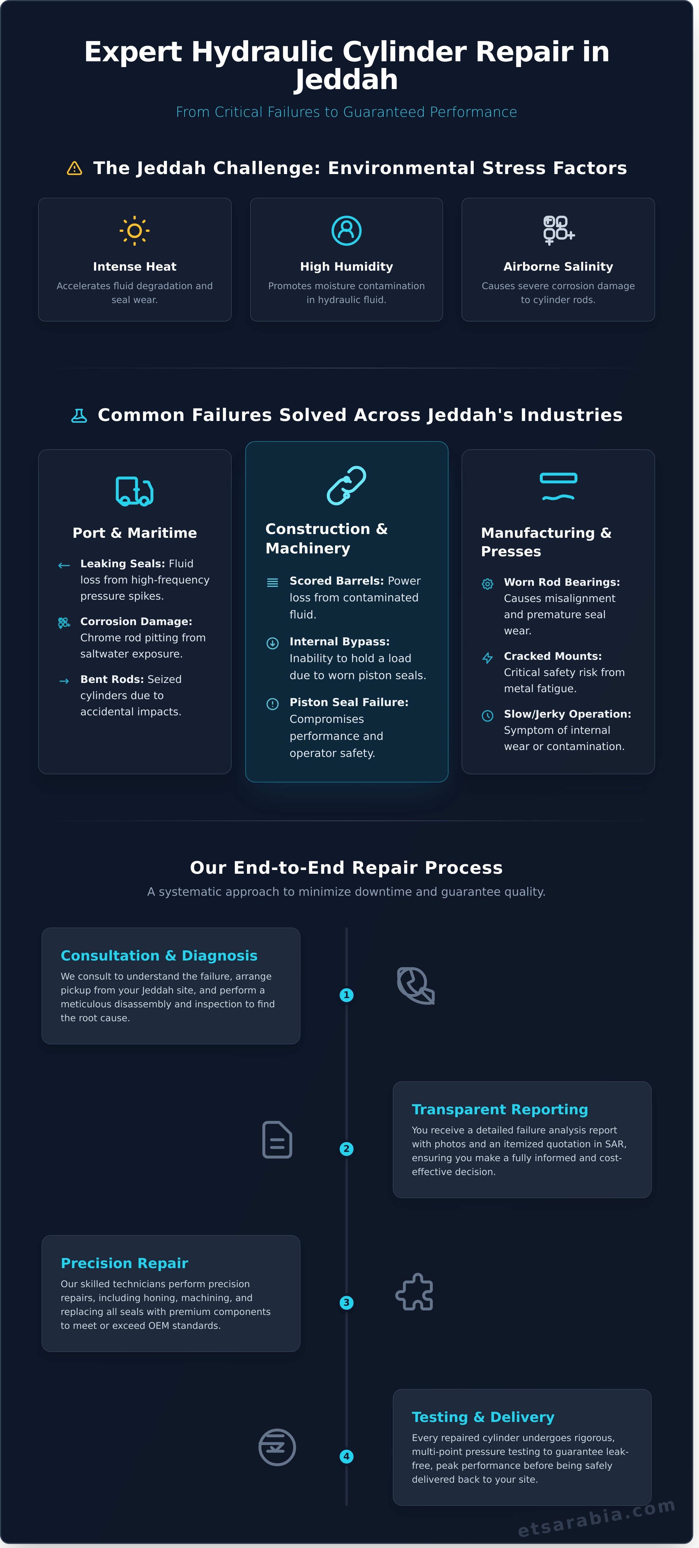 Hydraulic cylinder repair jeddah