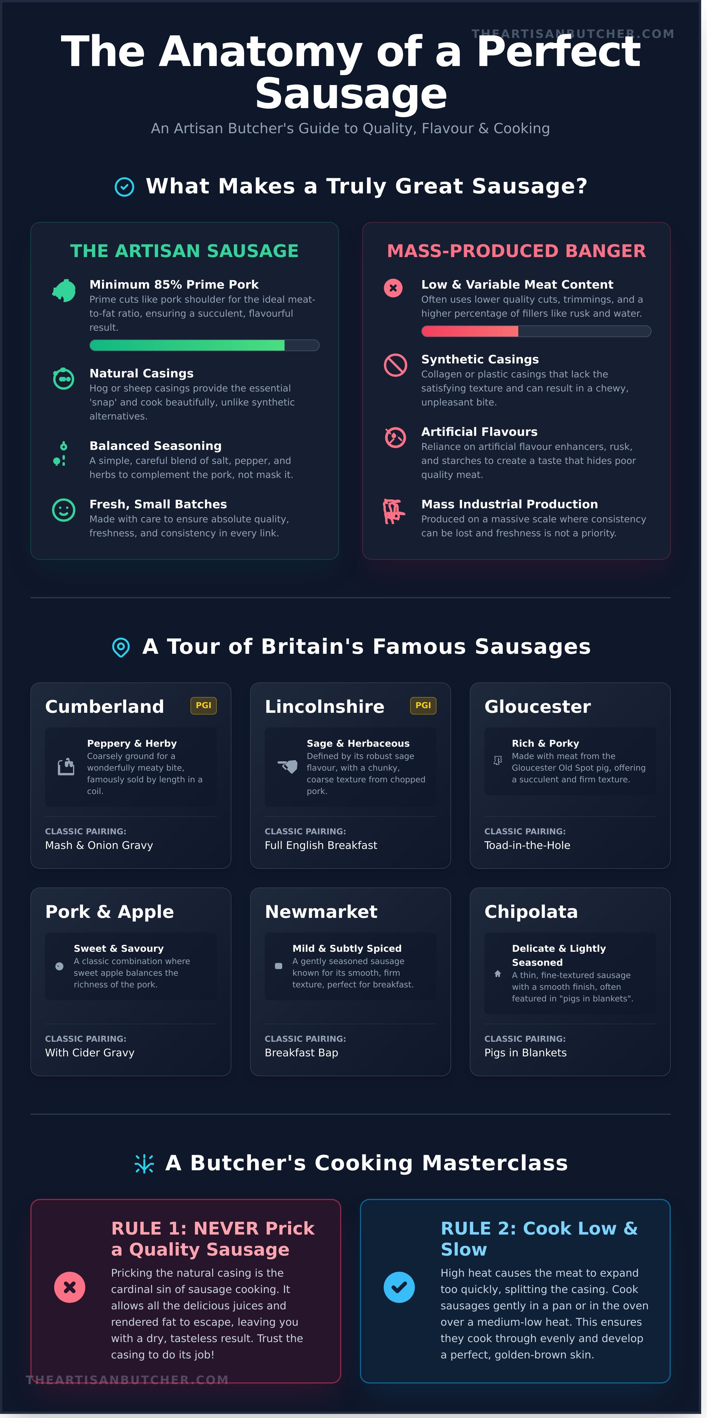 Sausage infographic - visual guide
