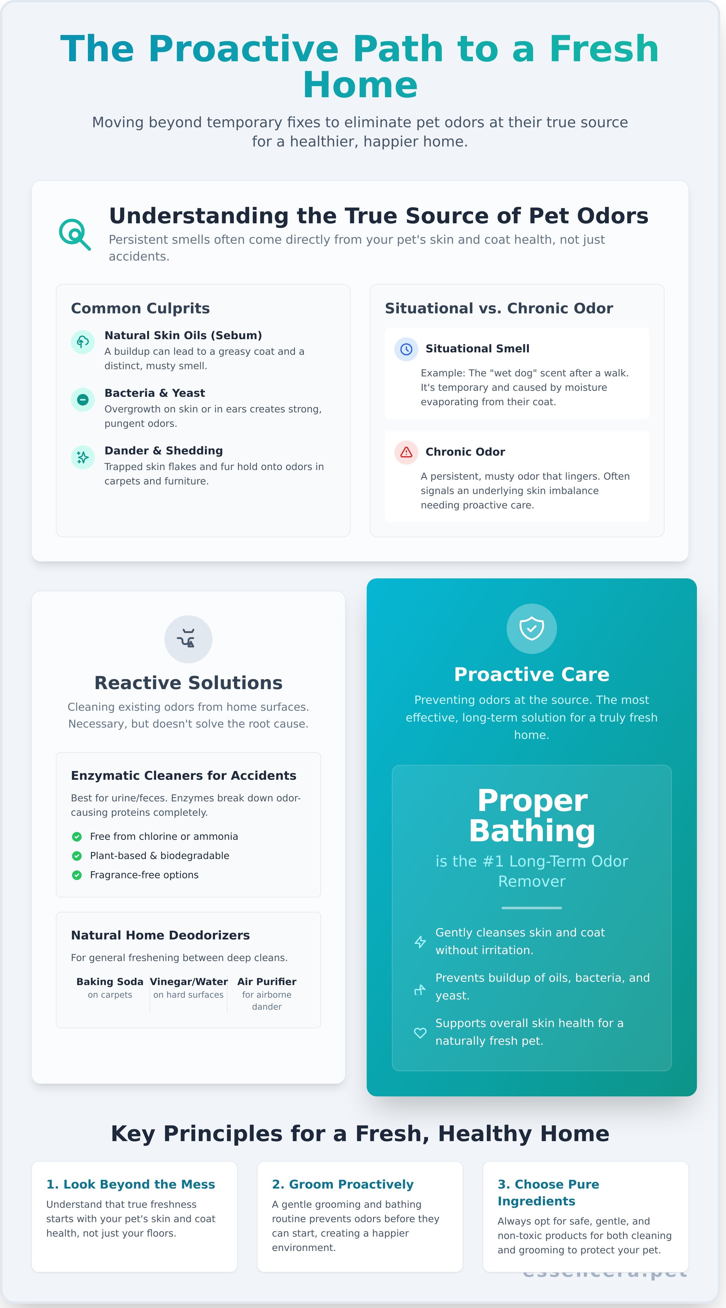 Pet odor remover infographic - visual guide
