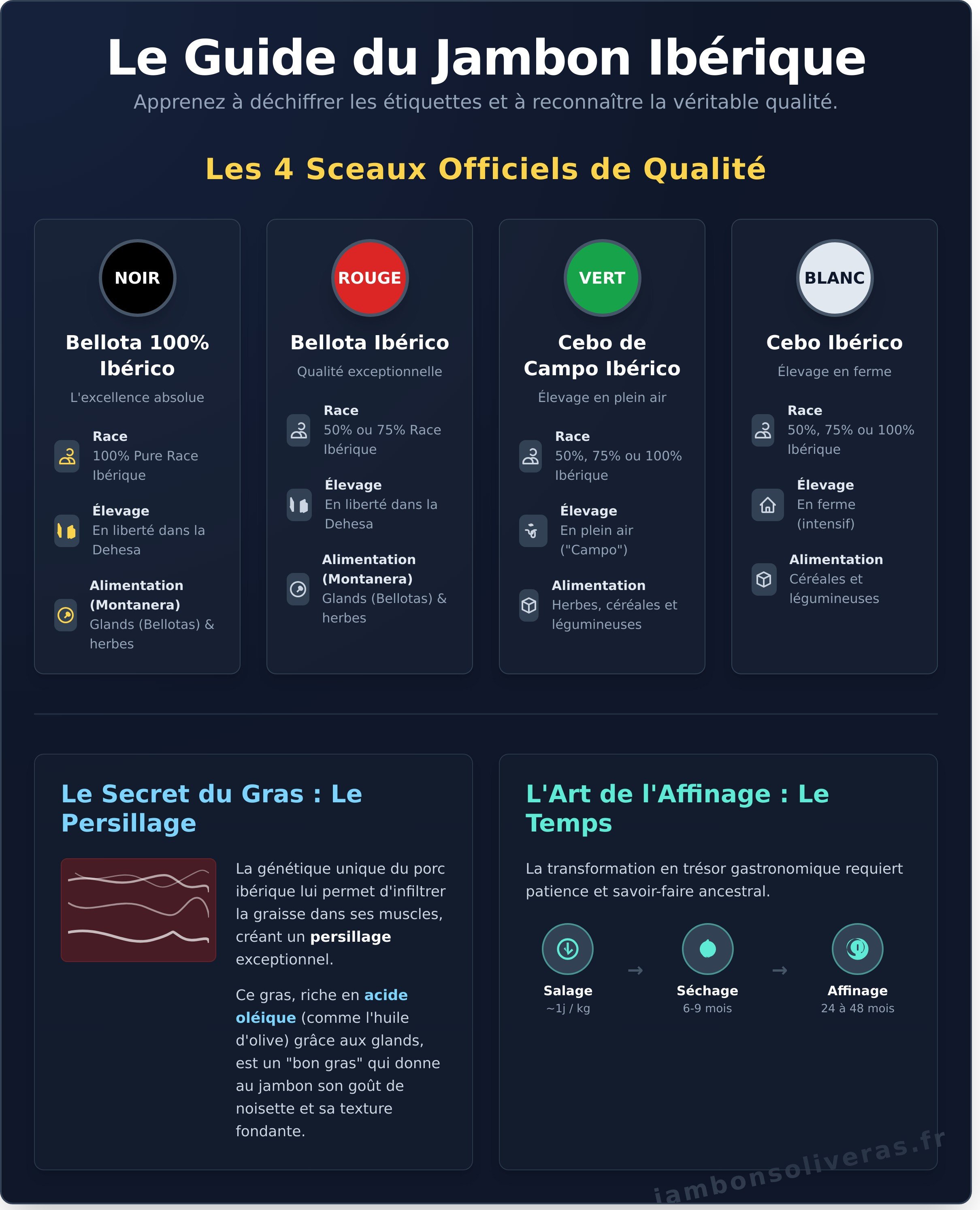 Porc ibérique infographic - visual guide