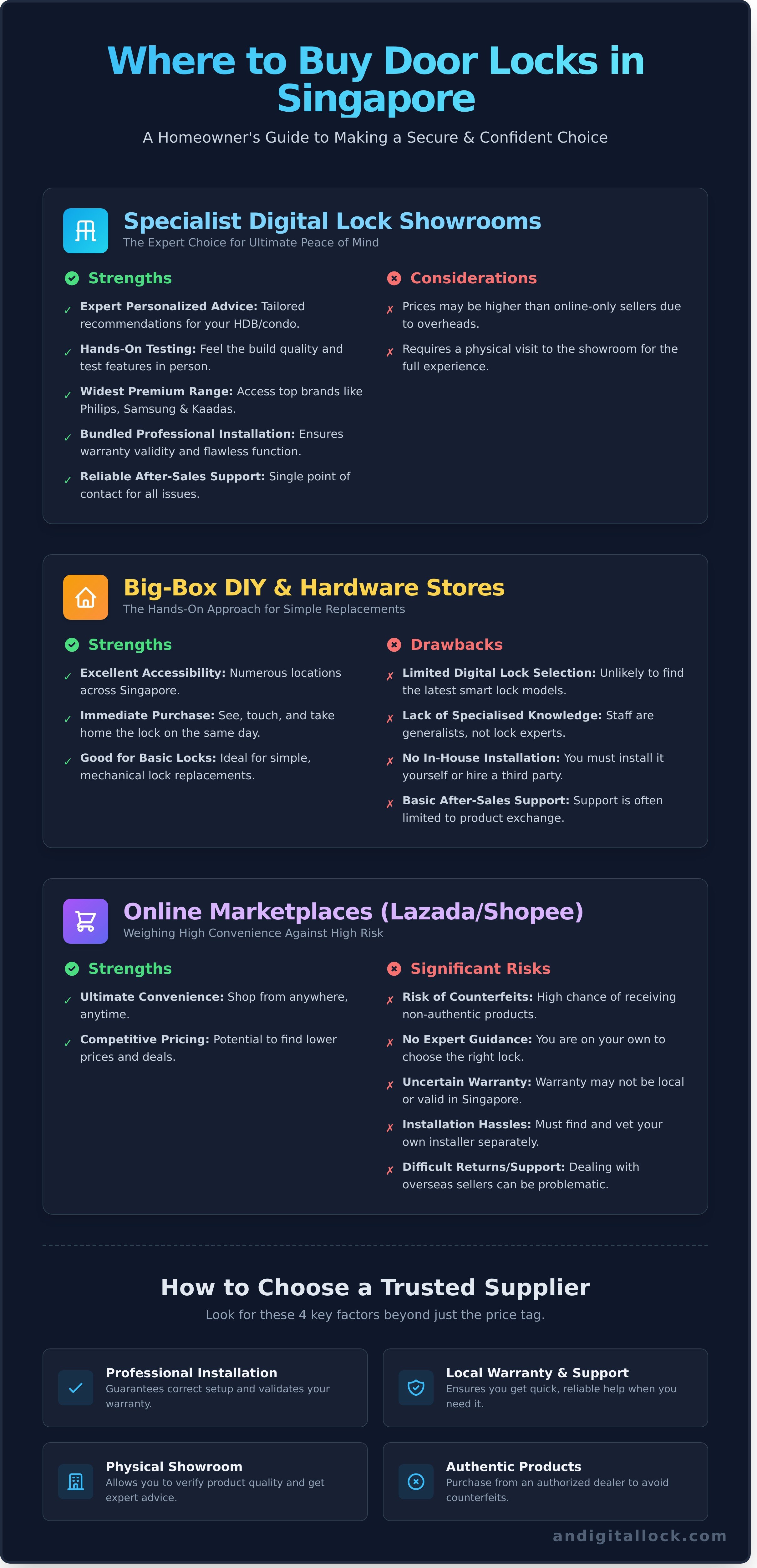 Where to buy door locks in singapore infographic - visual guide