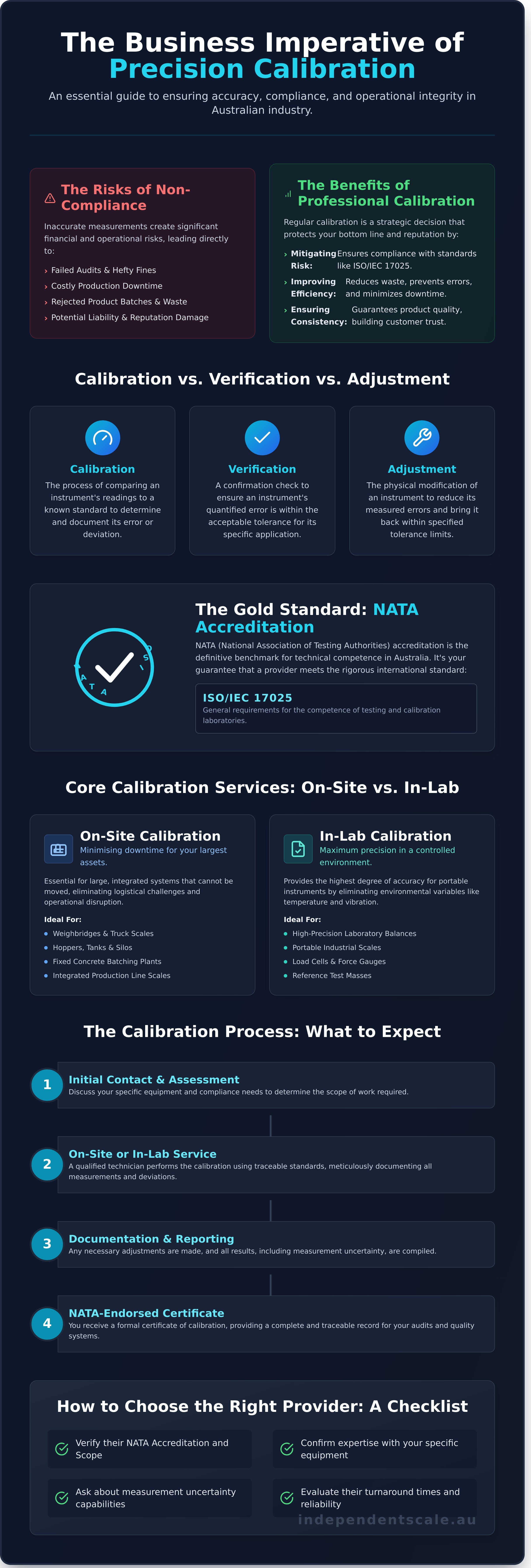 Calibration services infographic - visual guide