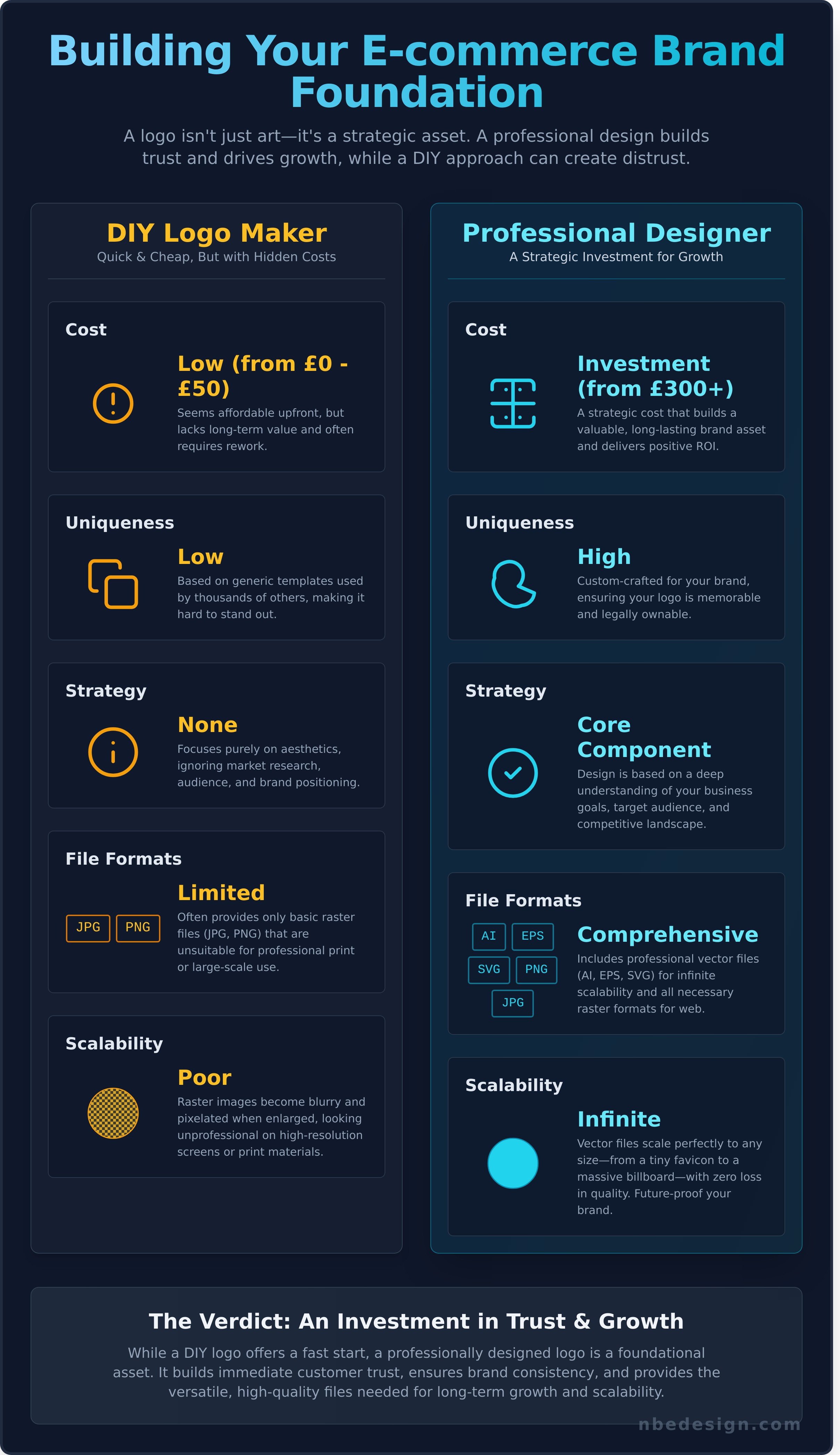 Logo design and infographic - visual guide