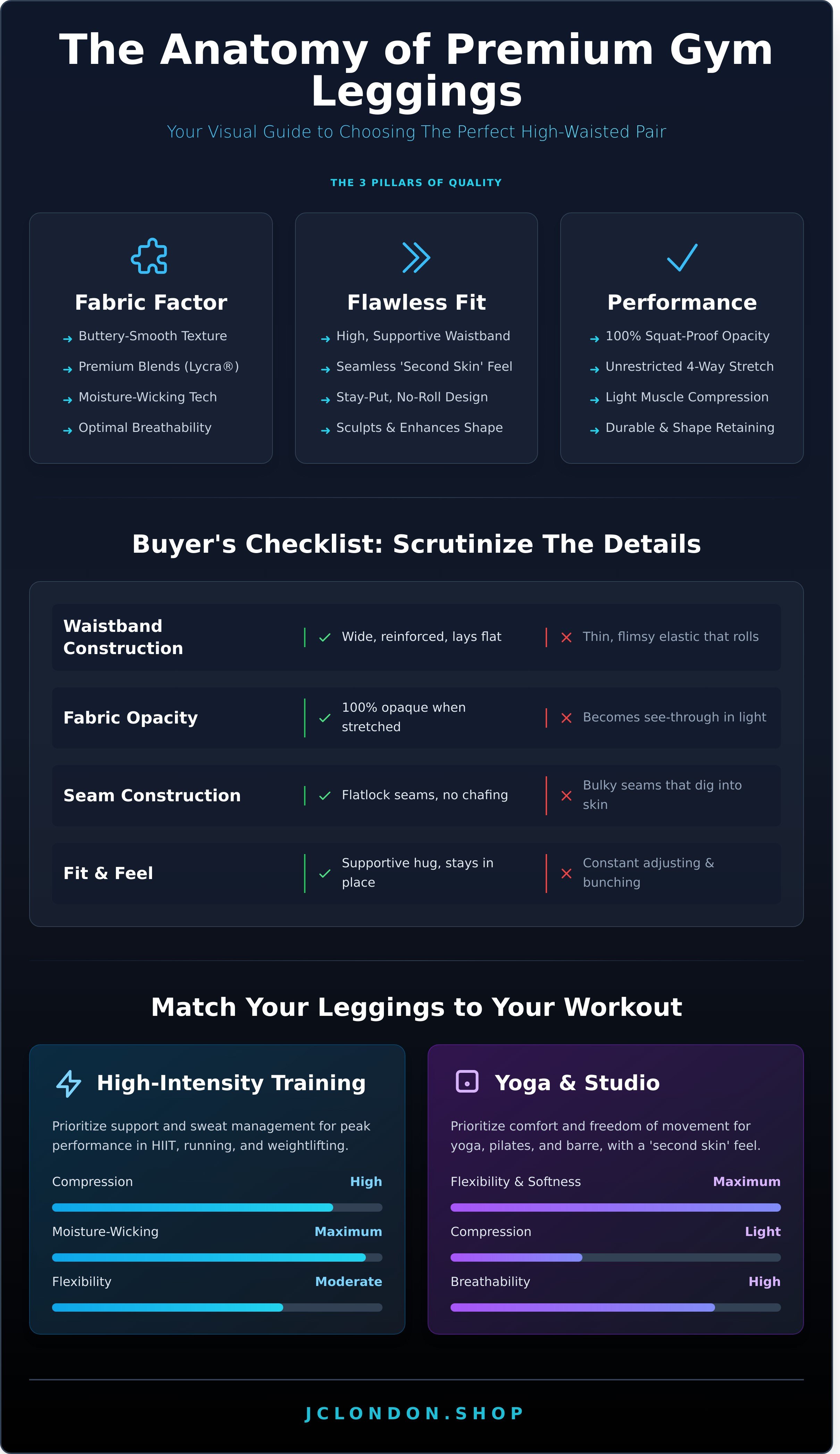 Best womans high waisted gym leggings infographic - visual guide