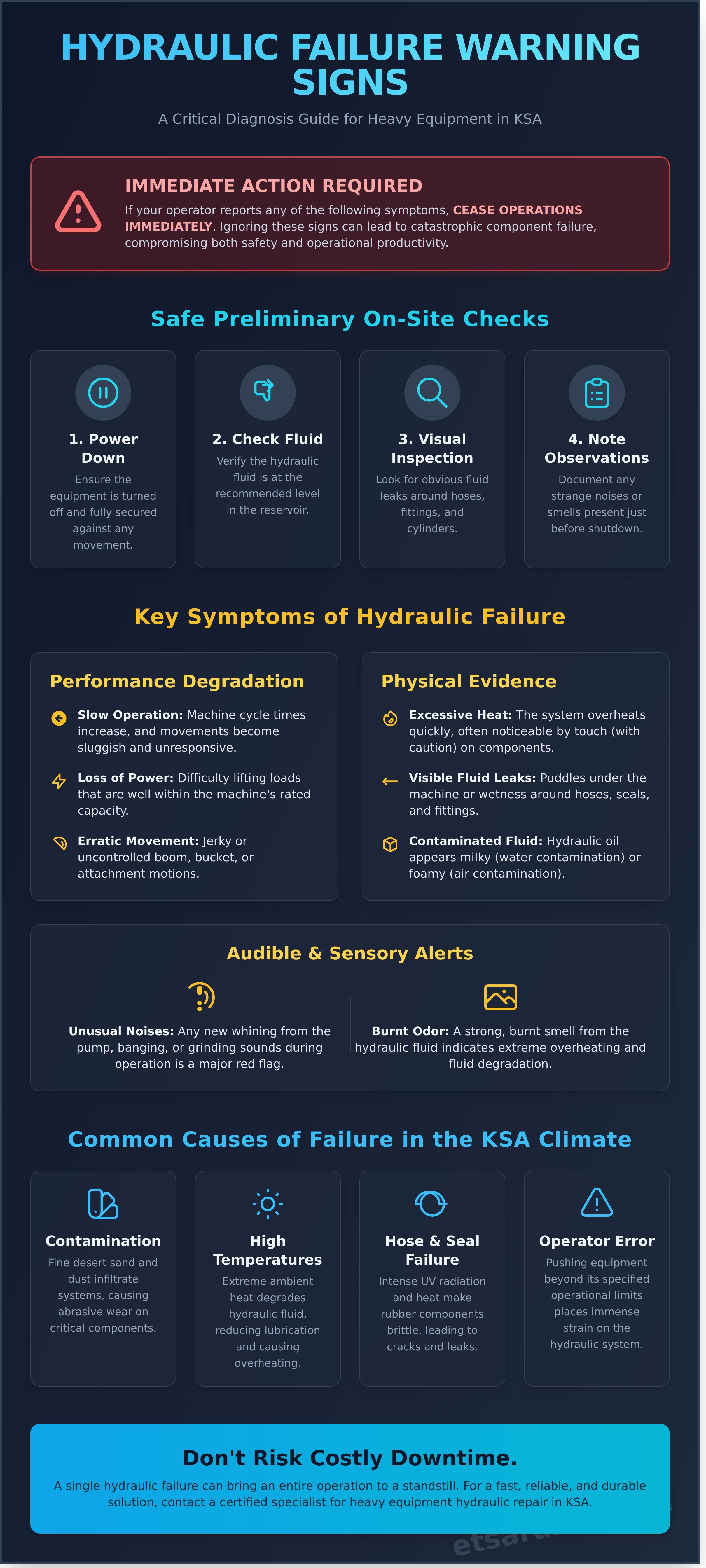 Heavy equipment hydraulic repair ksa