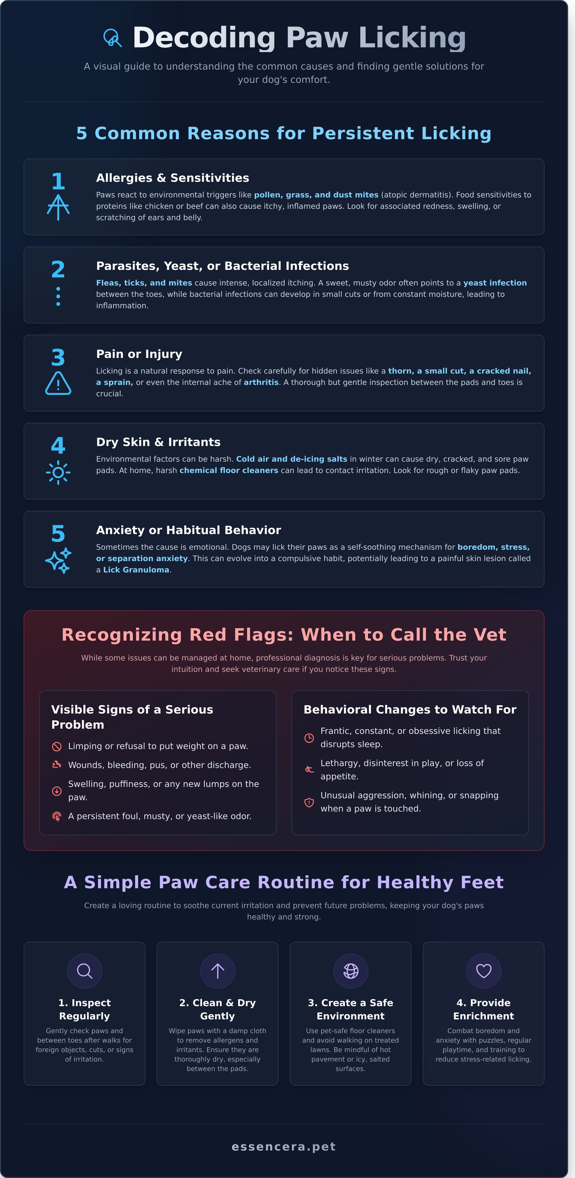 Feet licking infographic - visual guide