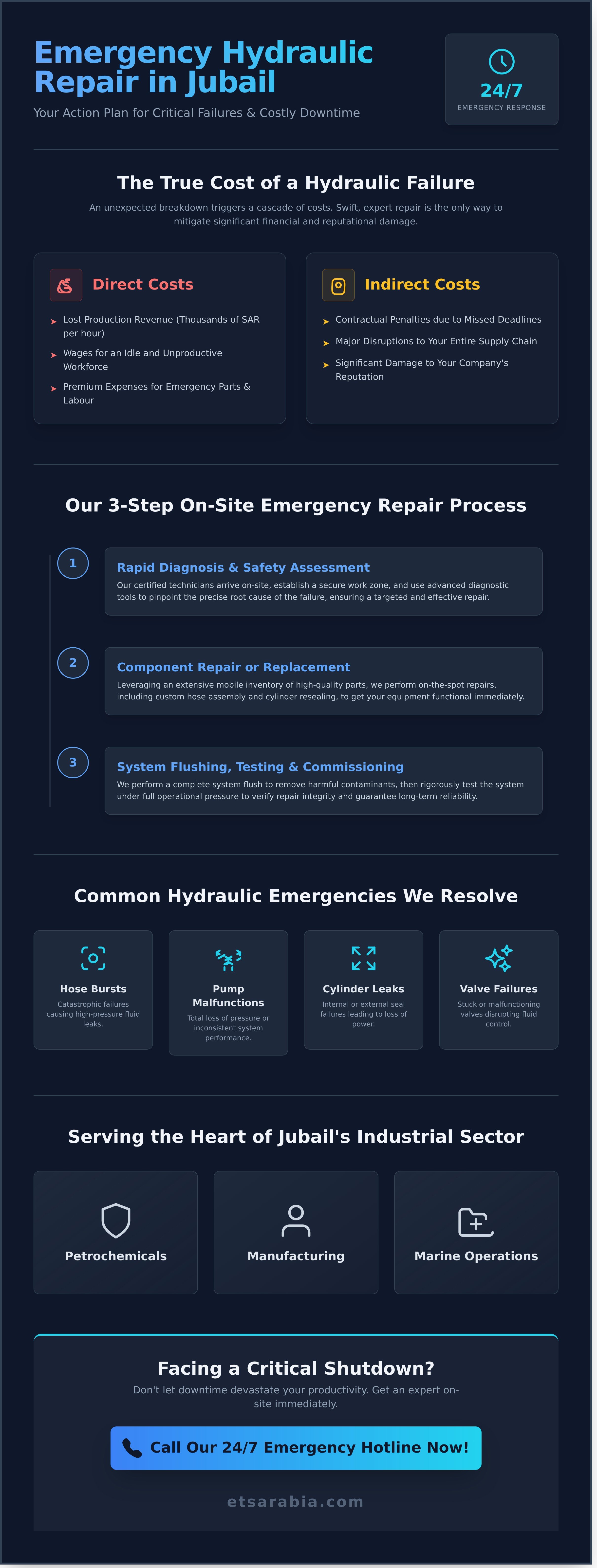 Emergency hydraulic repair jubail