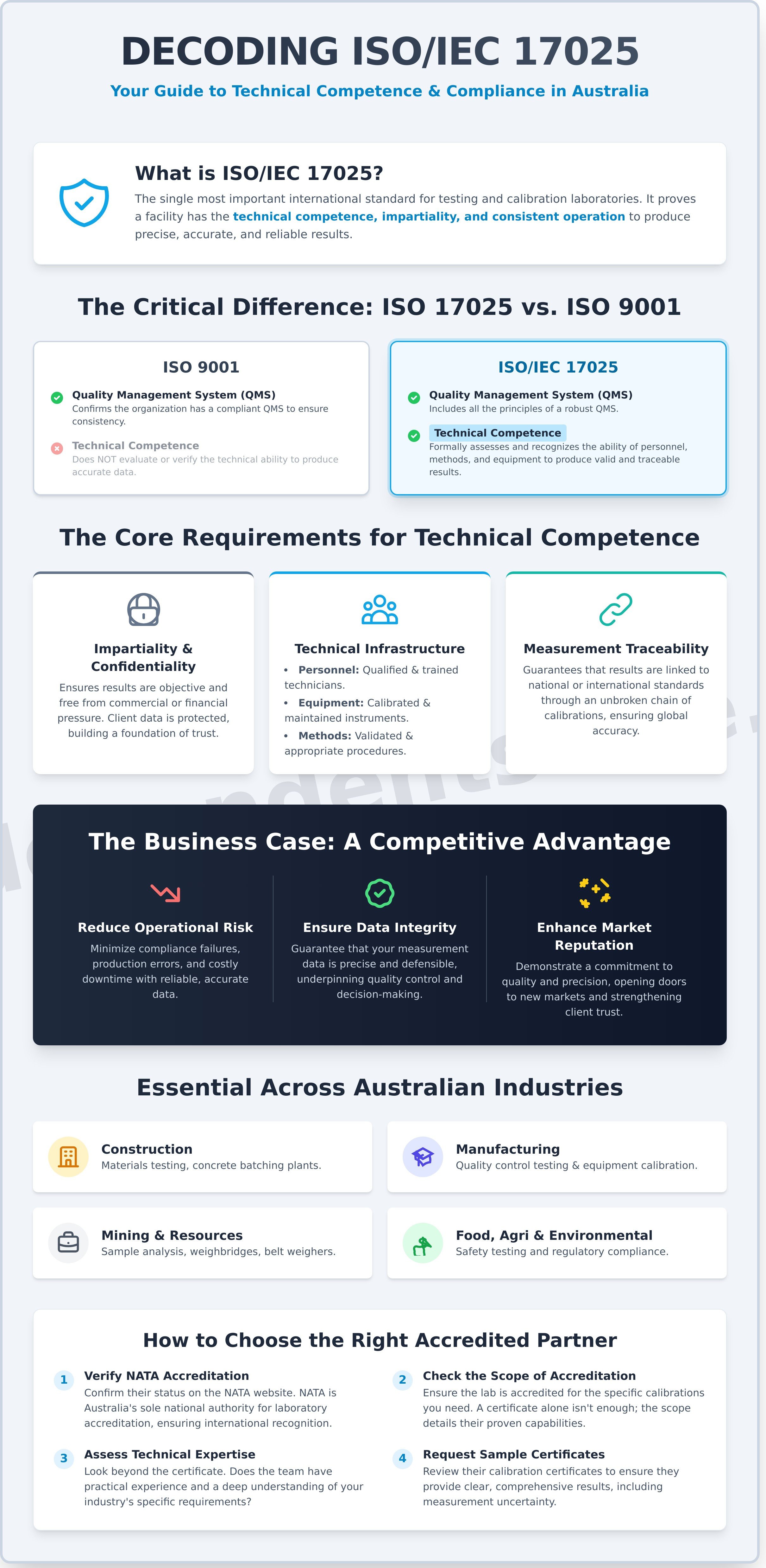 Iso 17025 infographic - visual guide