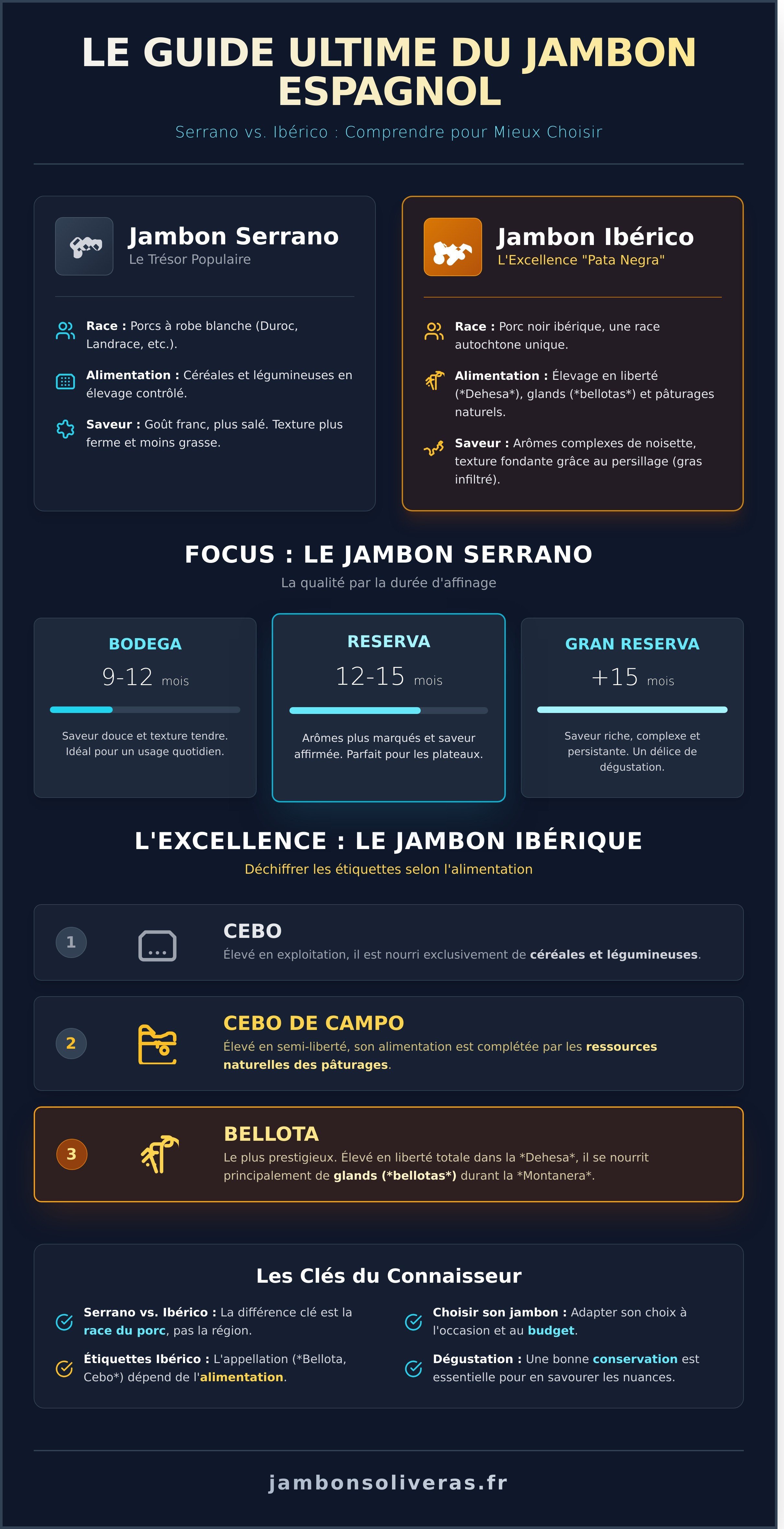 Jambon espagnol infographic - visual guide