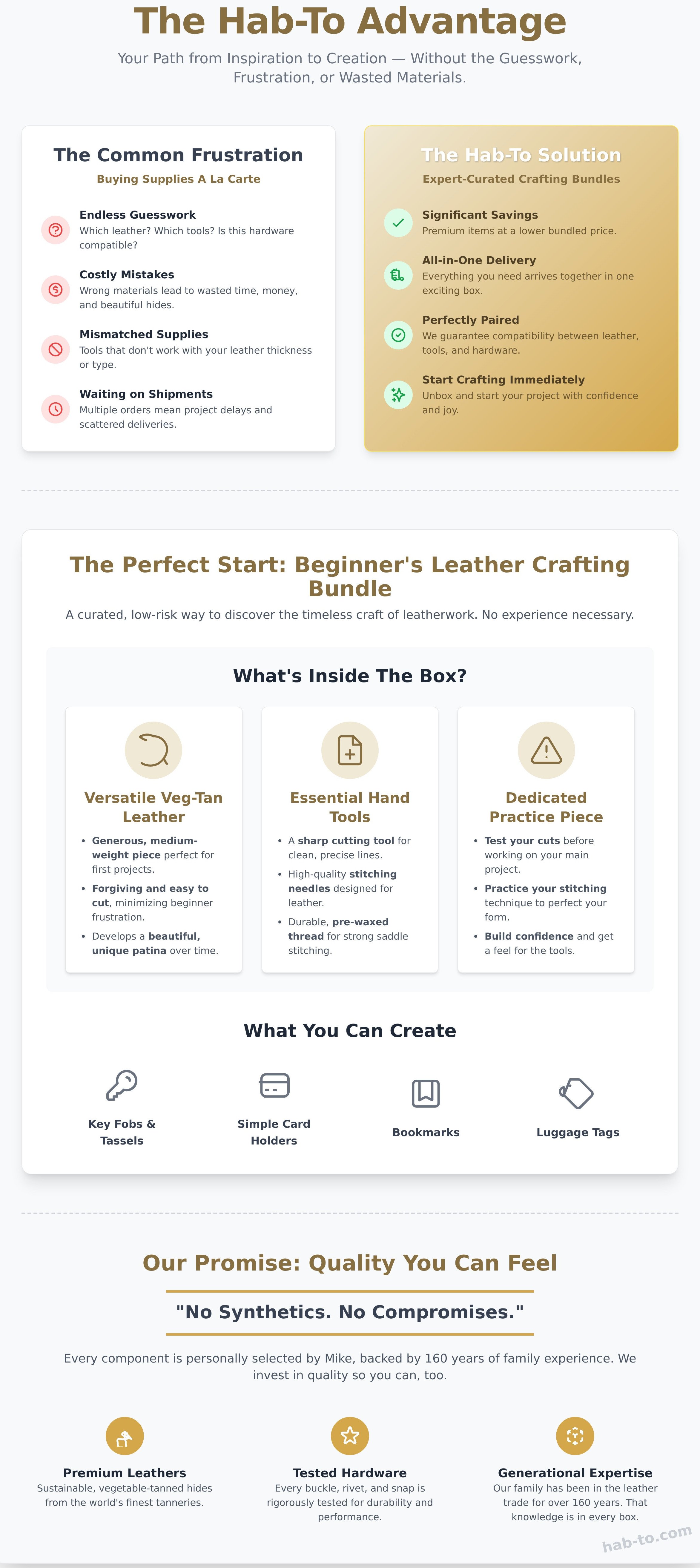 Crafting bundles infographic - visual guide