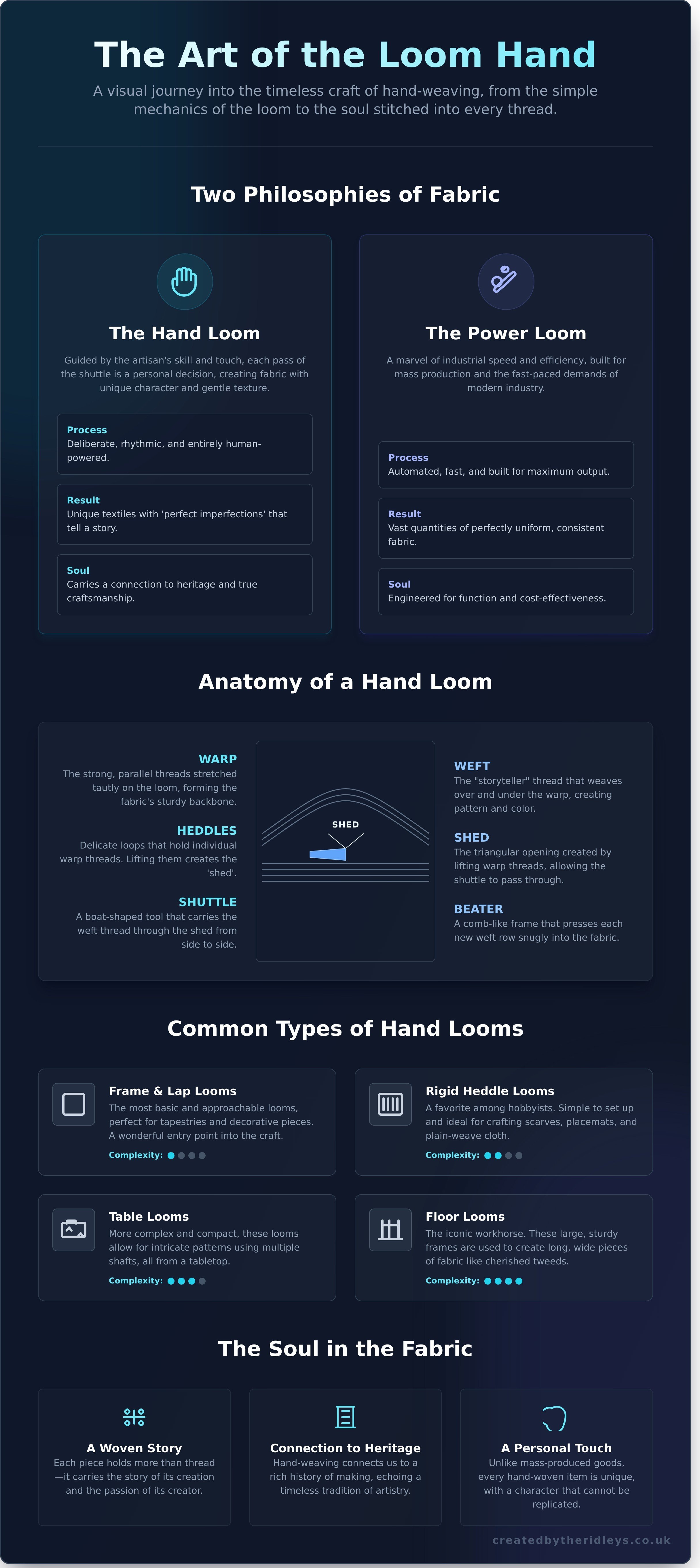 Loom hand infographic - visual guide