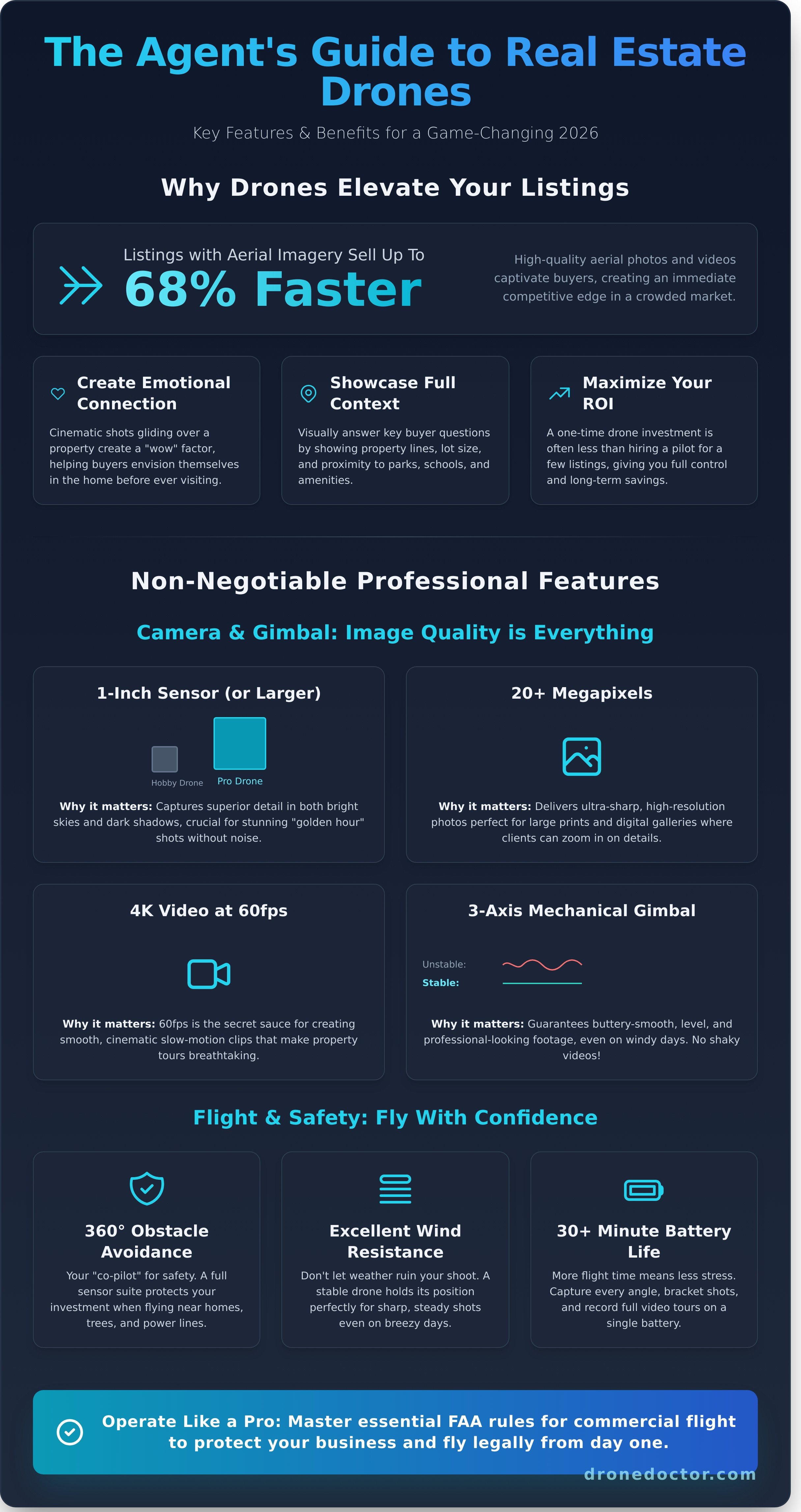 Best drone for real estate 2026 infographic - visual guide