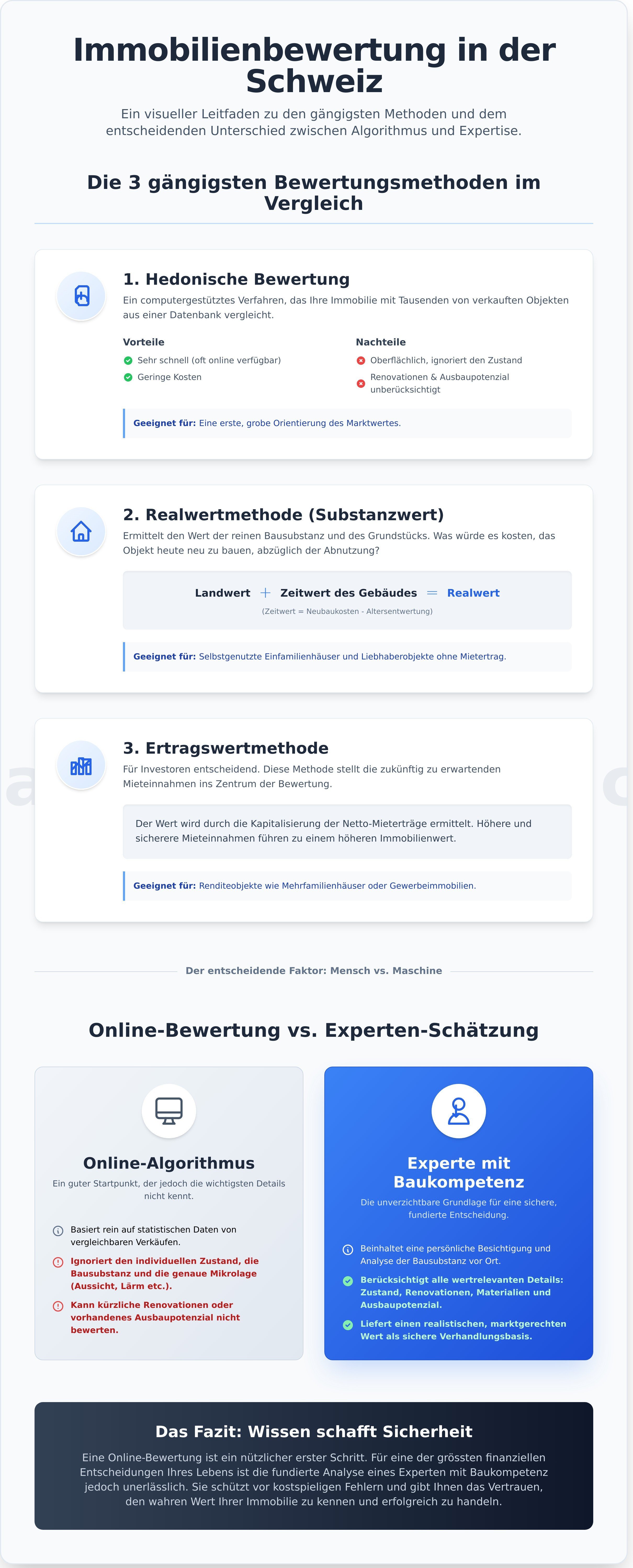 Immobilienbewertung infographic - visual guide