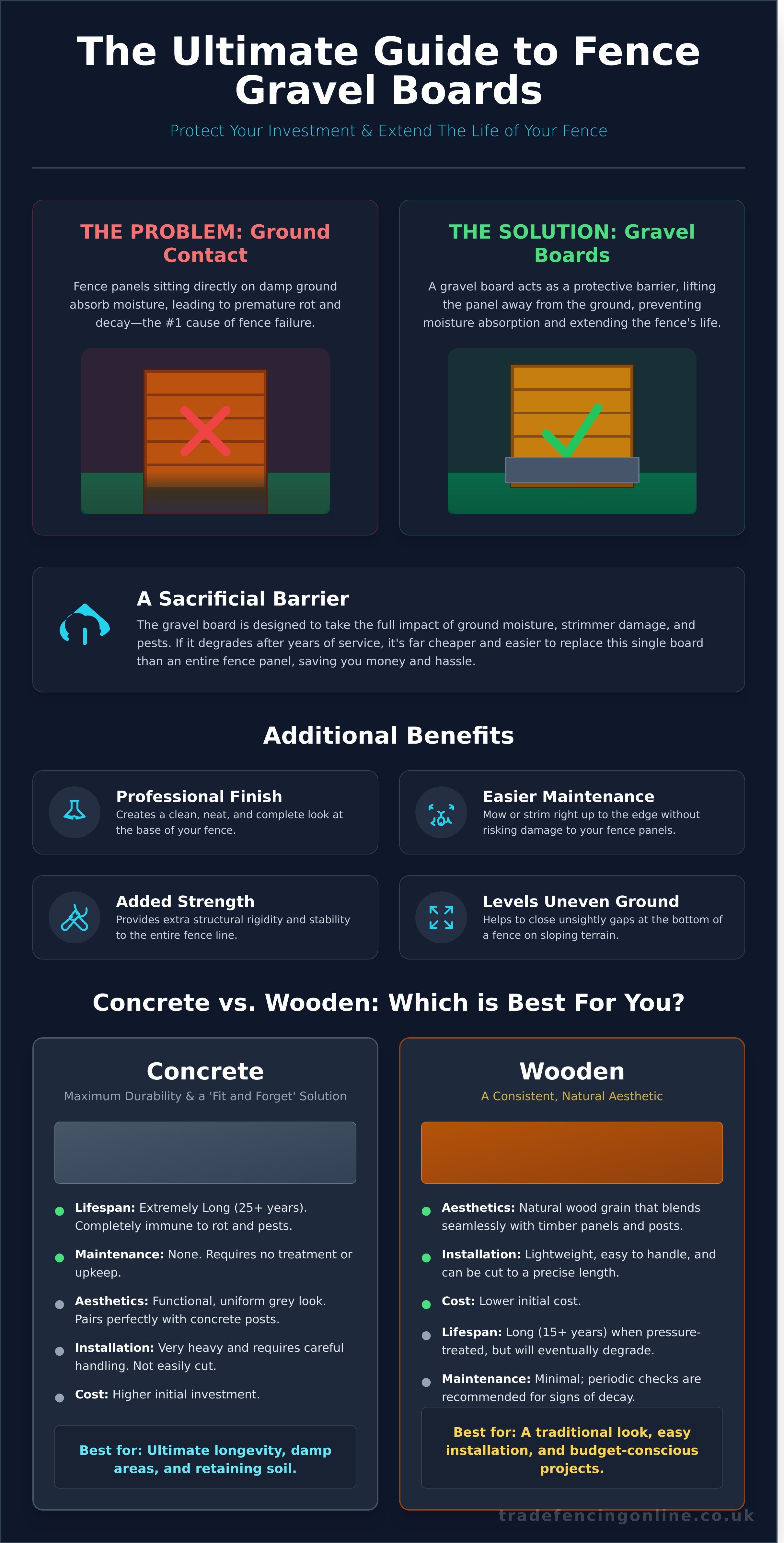 Gravel boards infographic - visual guide