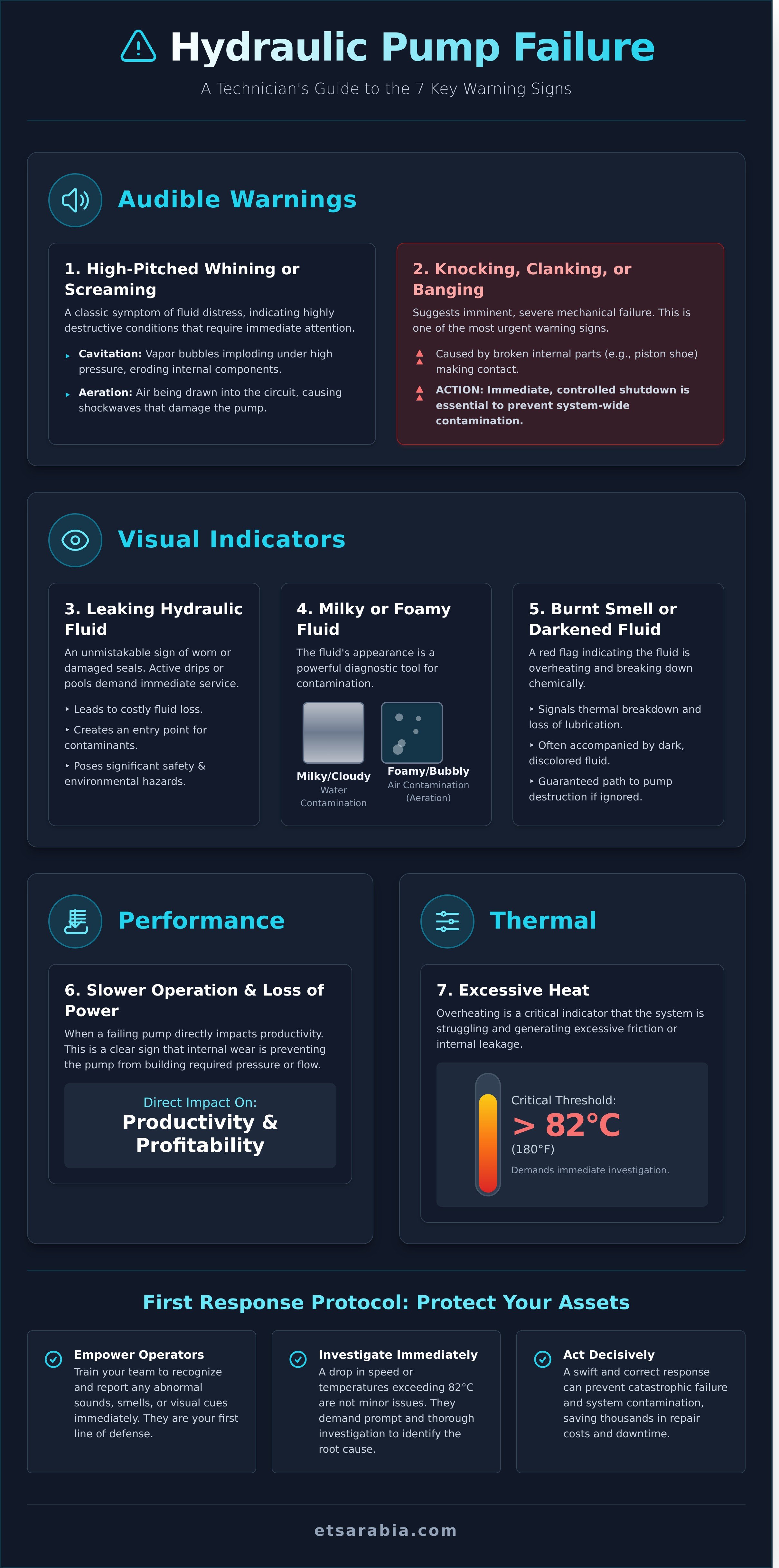 Signs of hydraulic pump failure