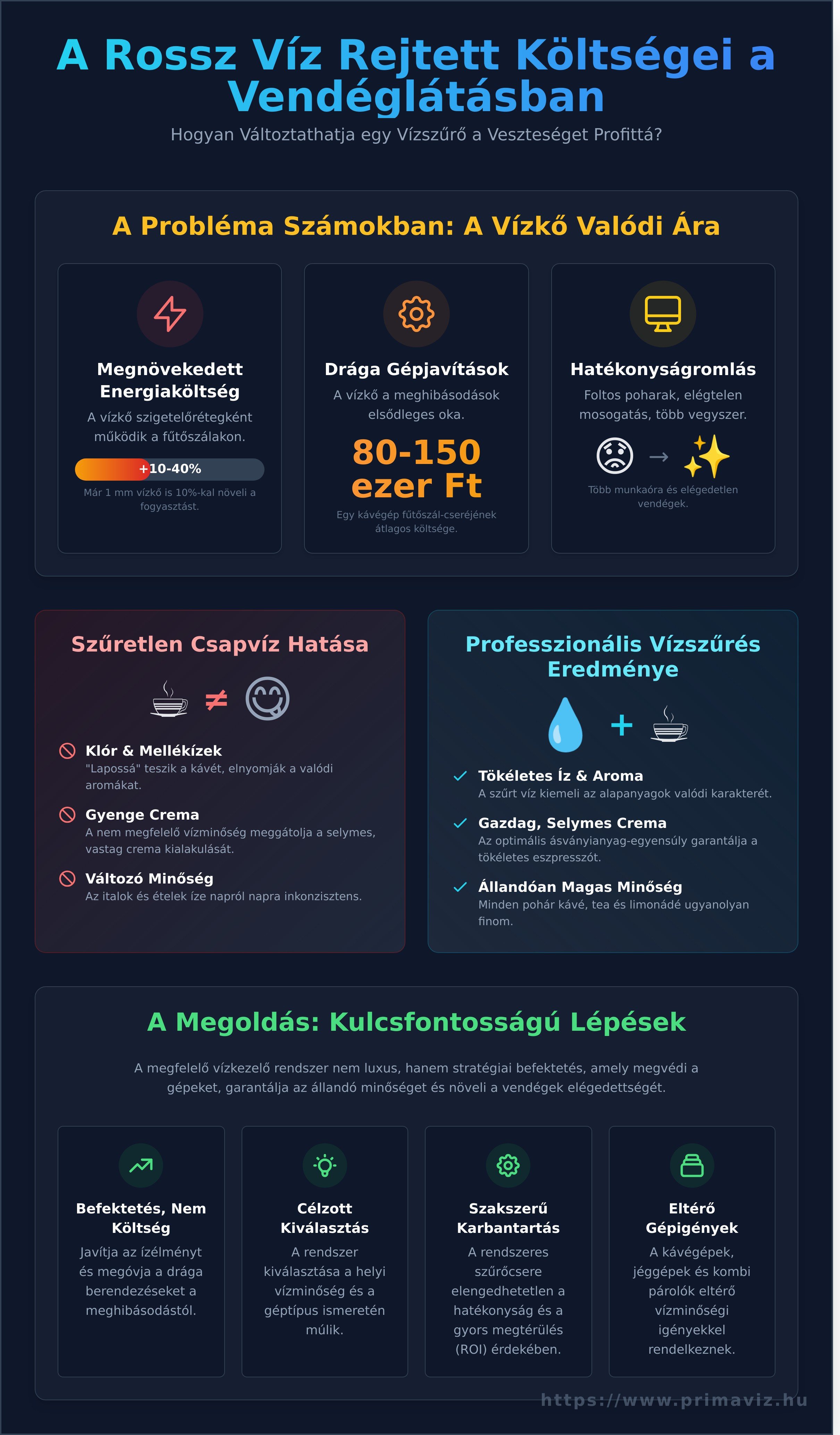 Vendéglátóipari vízszűrő