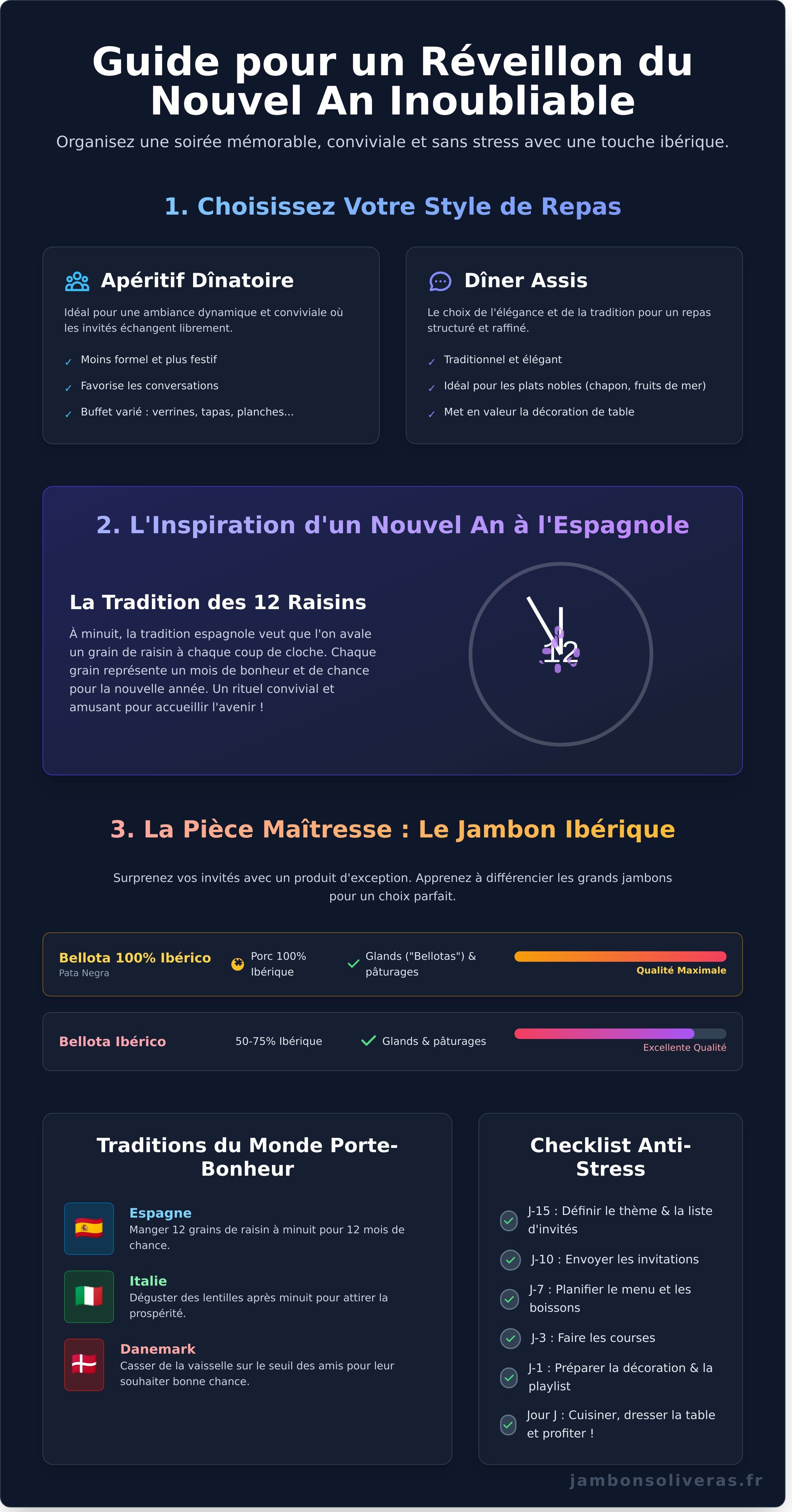 Nouvel an infographic - visual guide