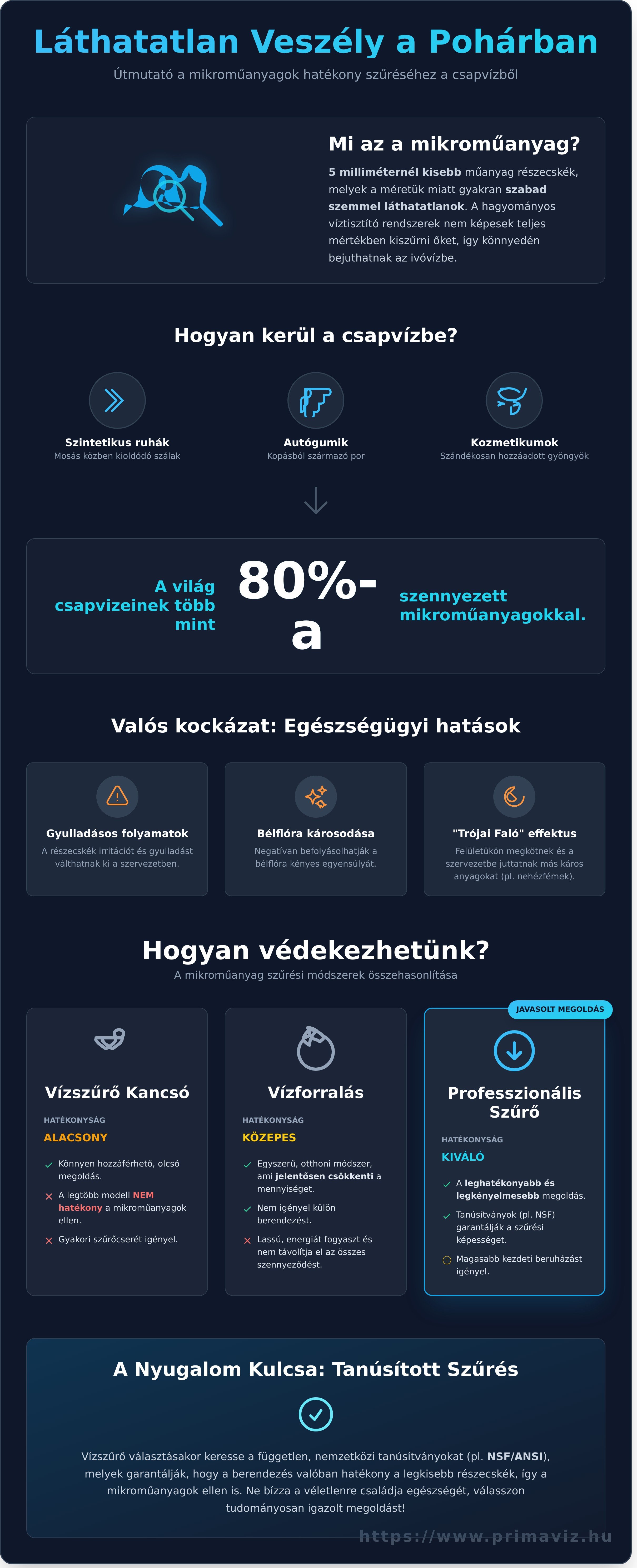 Mikroműanyag szűrése csapvízből