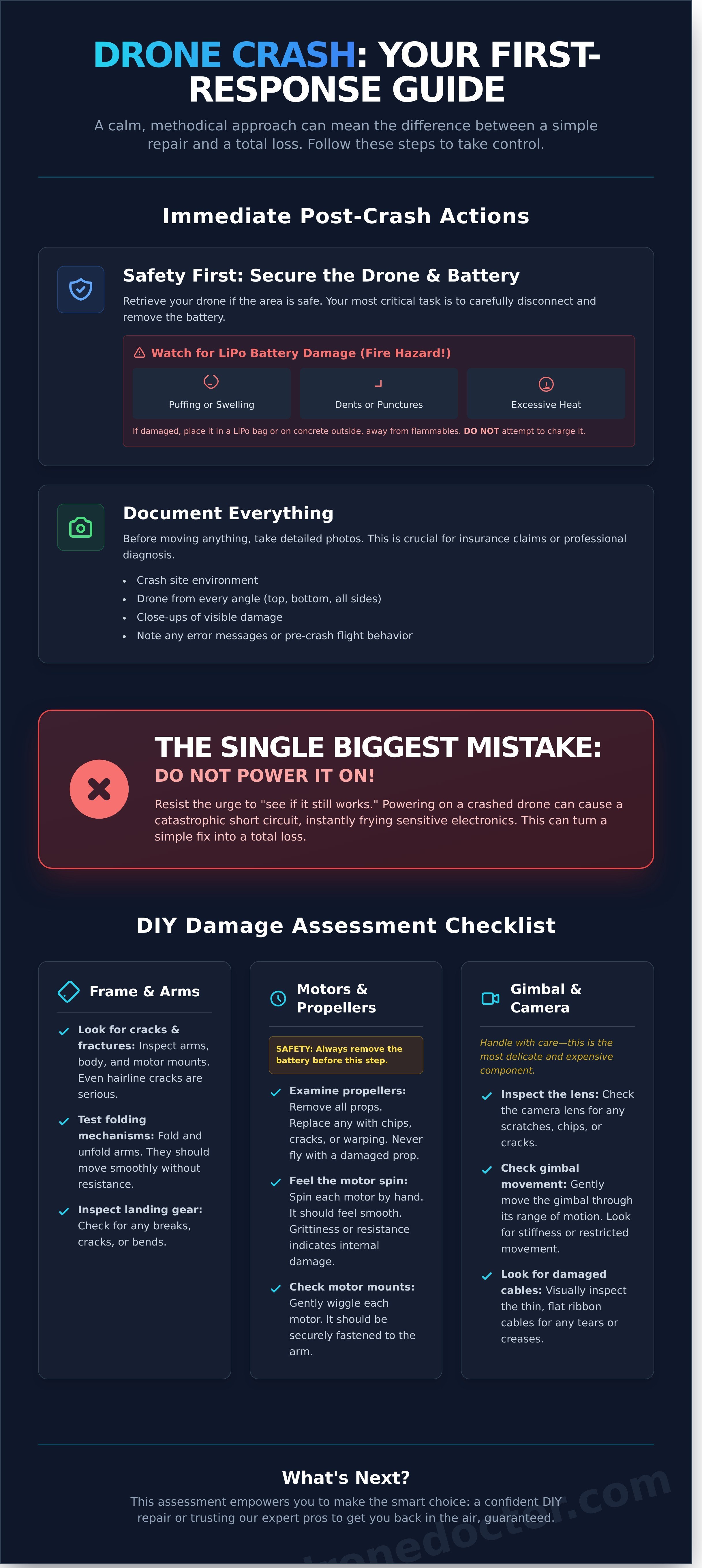 Fix my drone infographic - visual guide