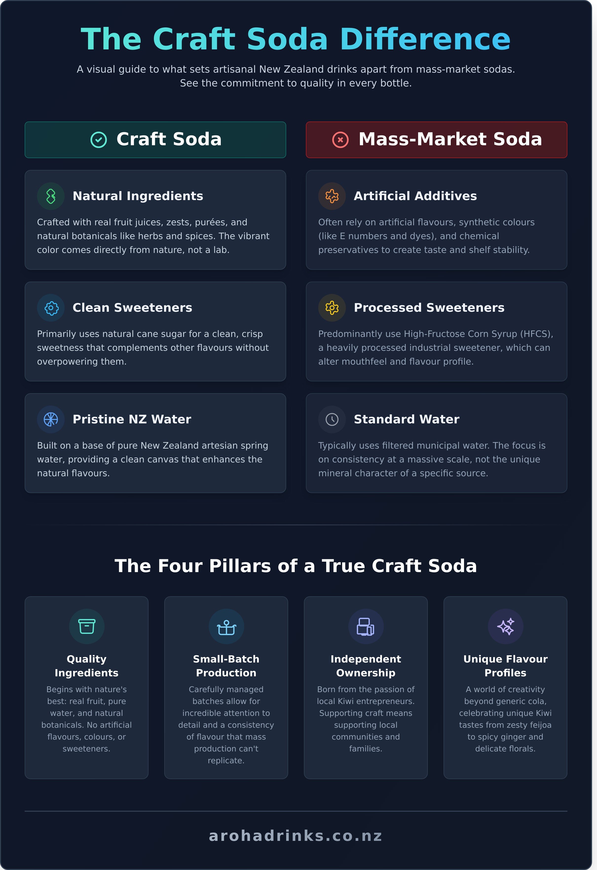 Craft soda nz infographic - visual guide