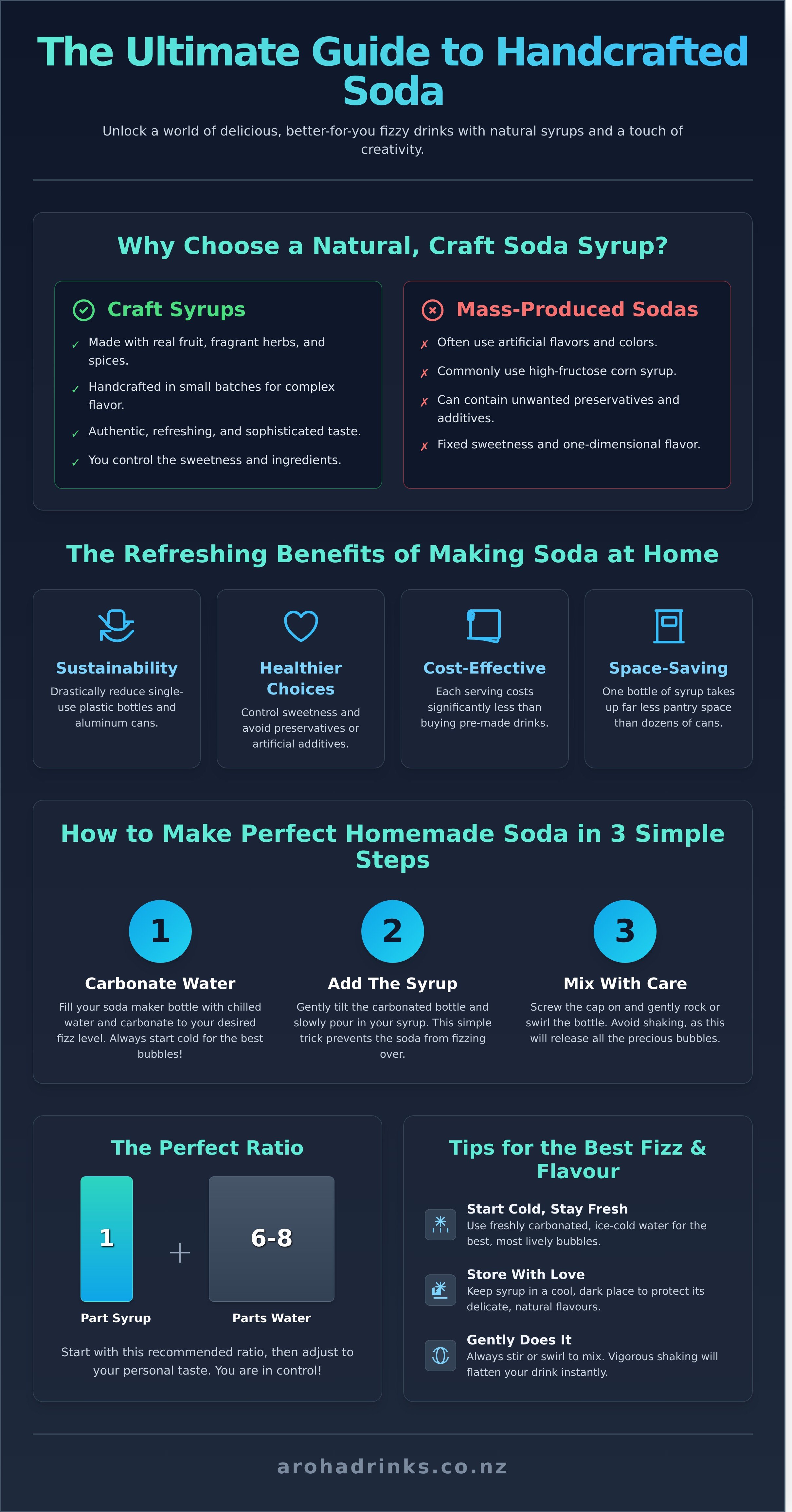 Soda syrup infographic - visual guide