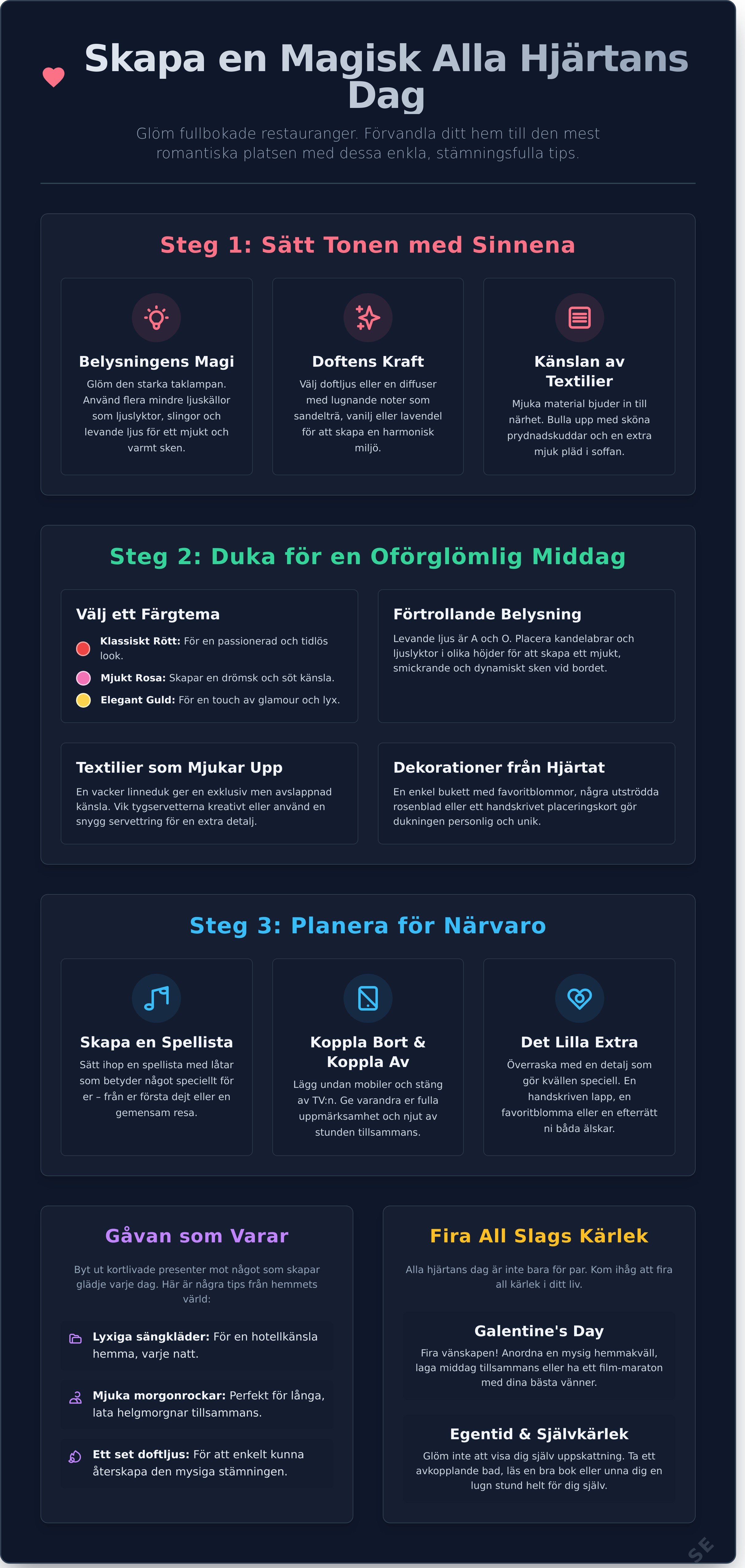 Alla hj&auml;rtans dag infographic - visual guide