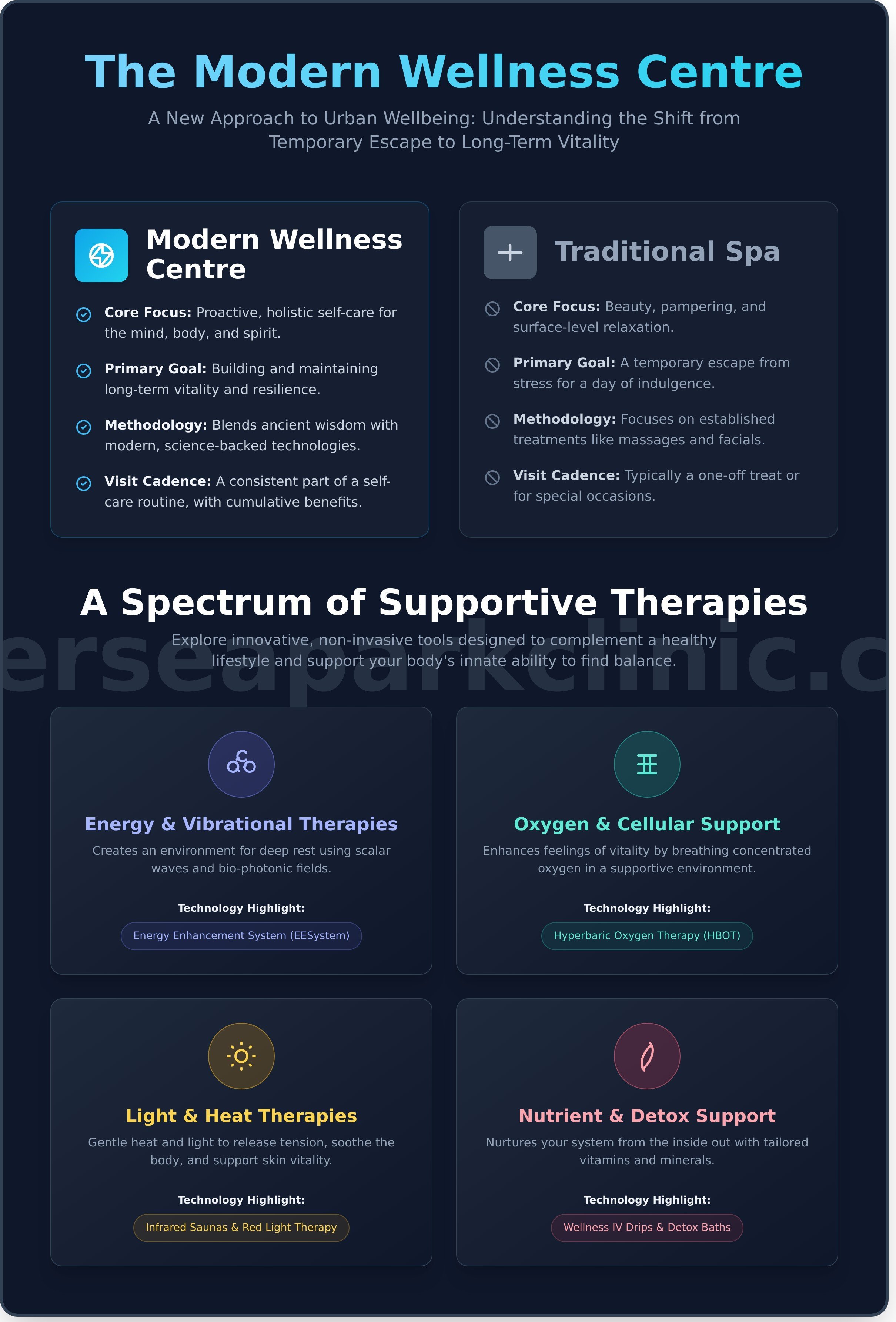 Wellness centre london infographic - visual guide