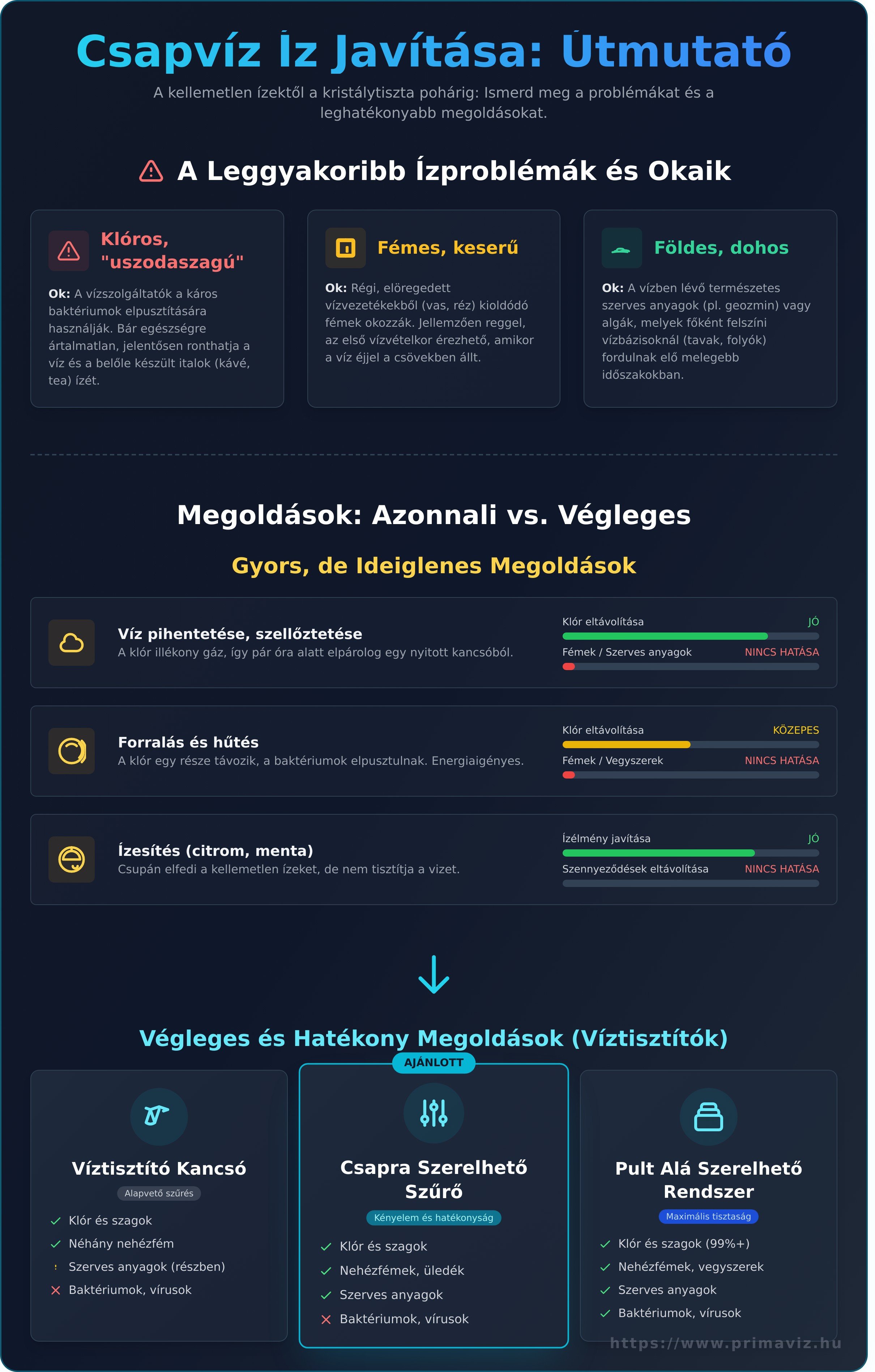 Csapvíz íz javítása