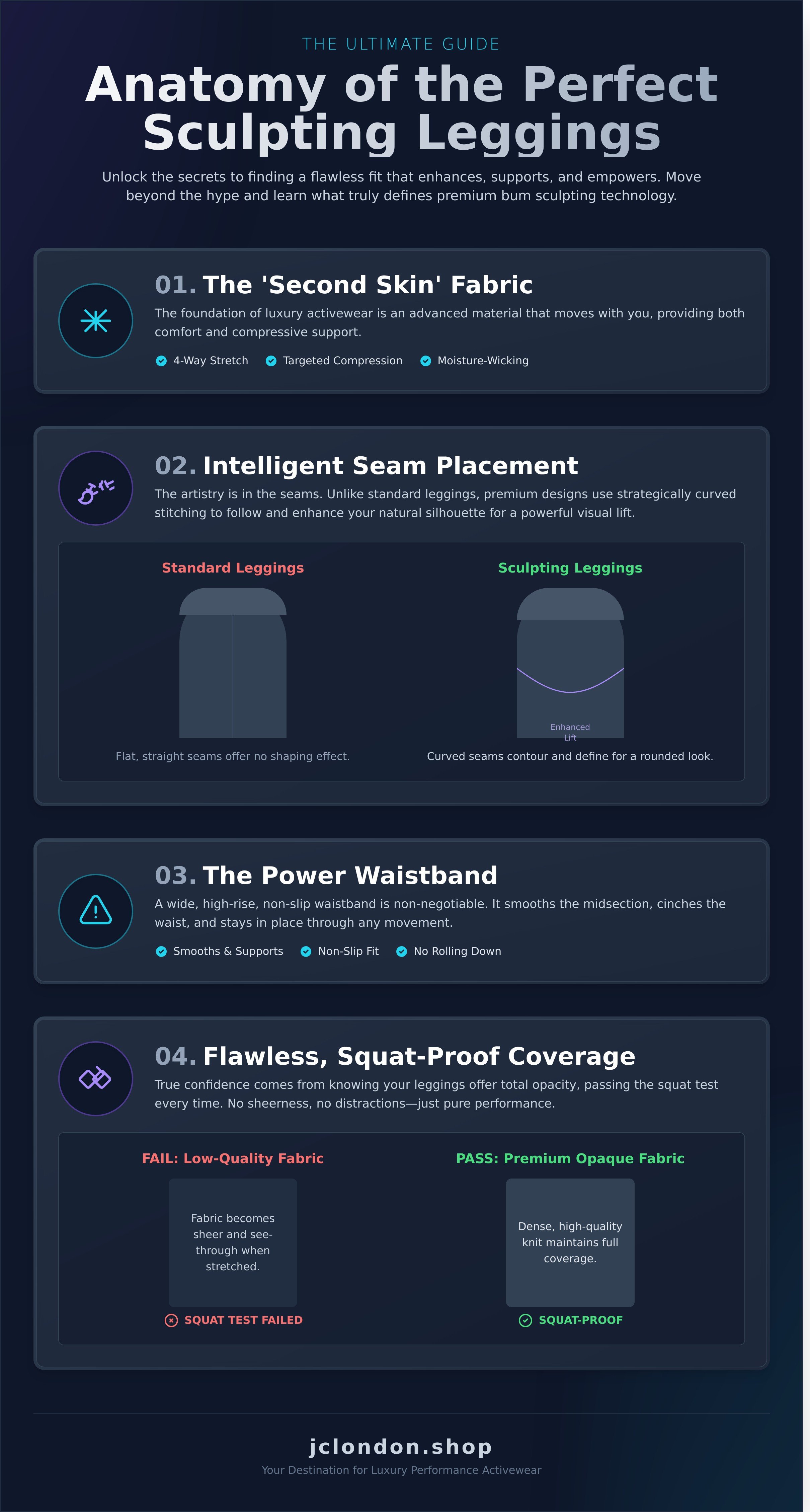 Bum sculpting leggings uk infographic - visual guide