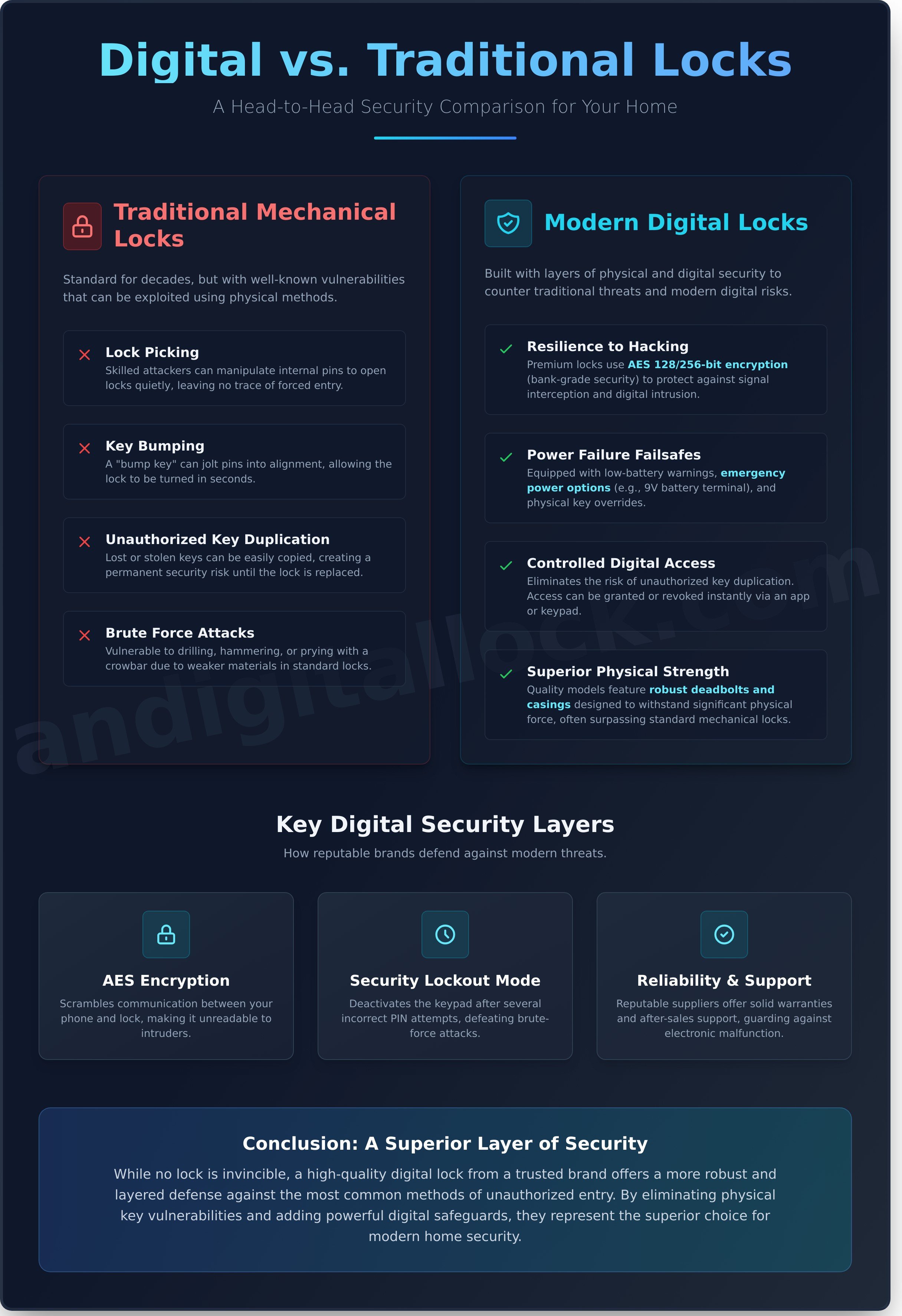 Is digital lock safe infographic - visual guide
