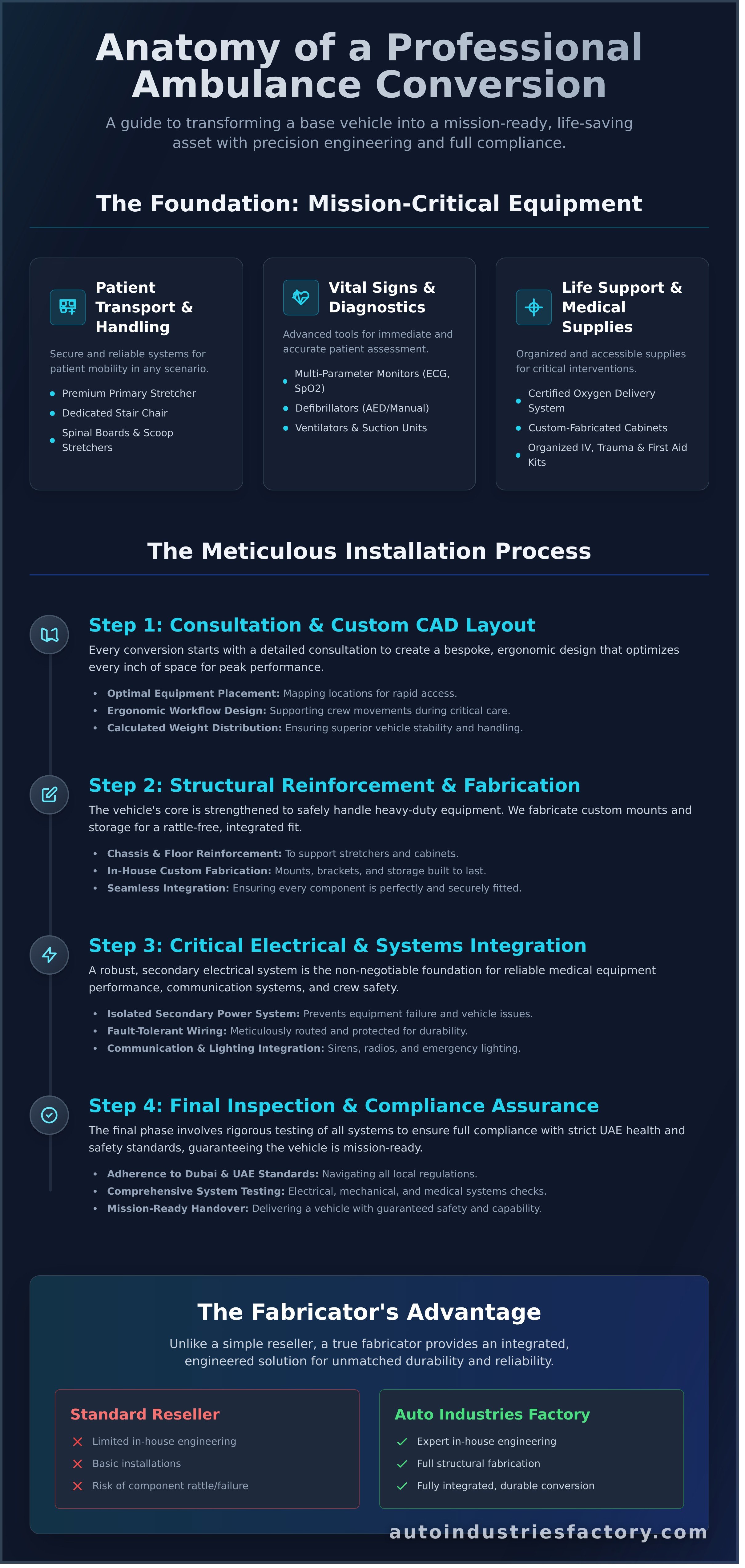 Ambulance equipment installation Dubai