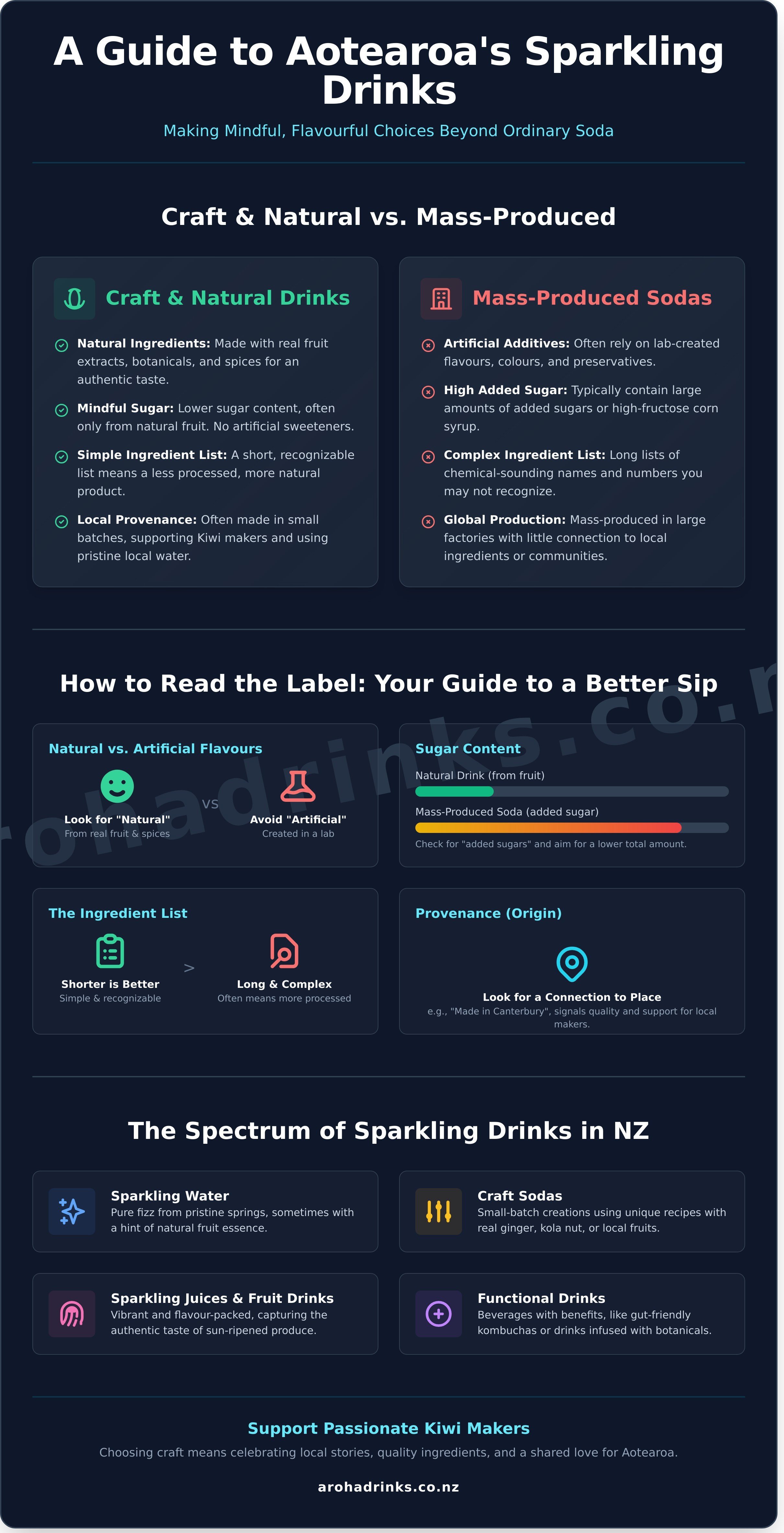 Sparkling drinks nz infographic - visual guide