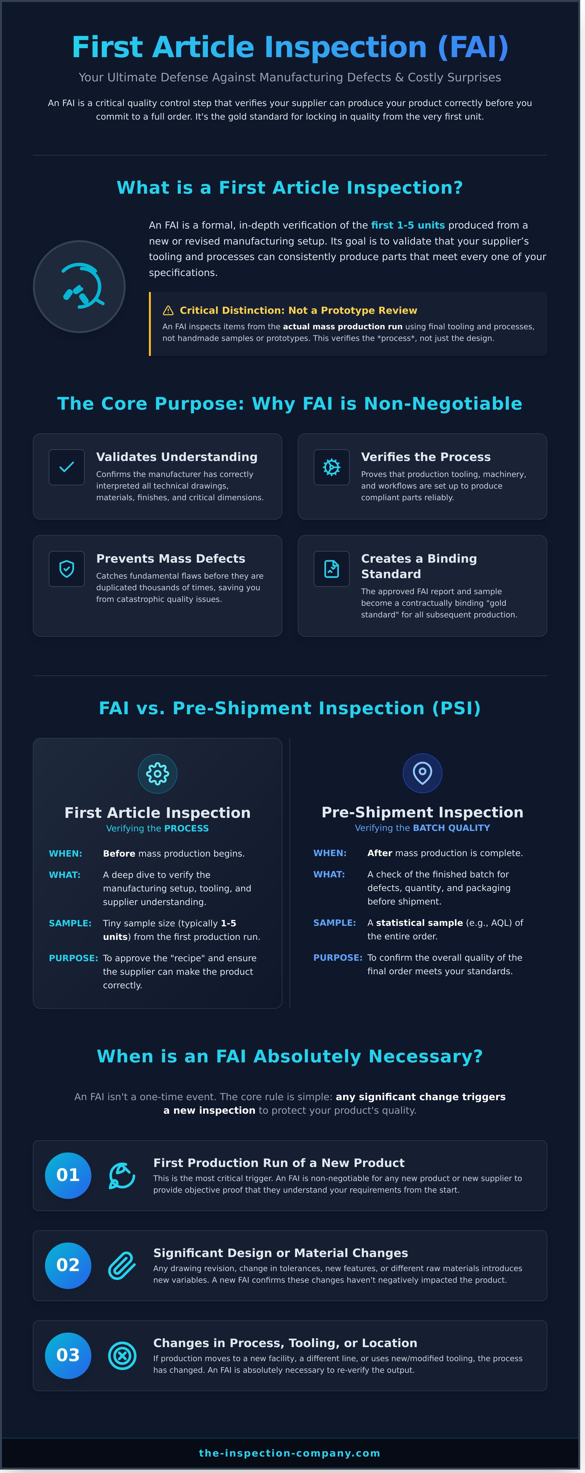 First article inspection