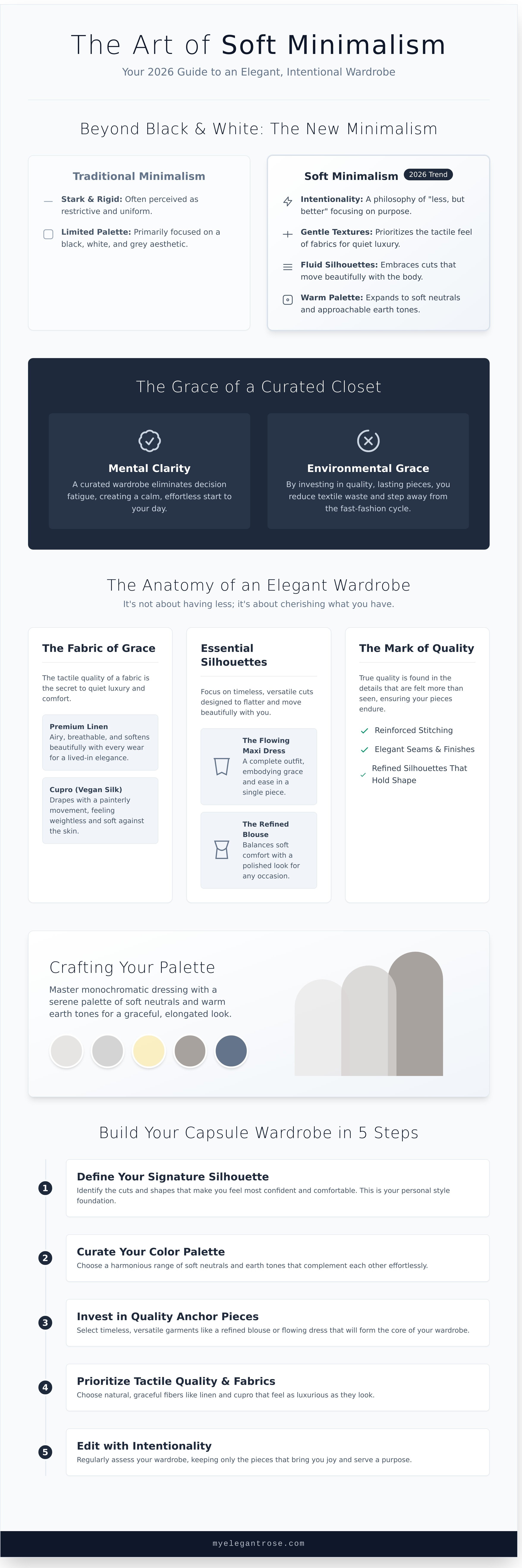 Minimalist fashion infographic - visual guide